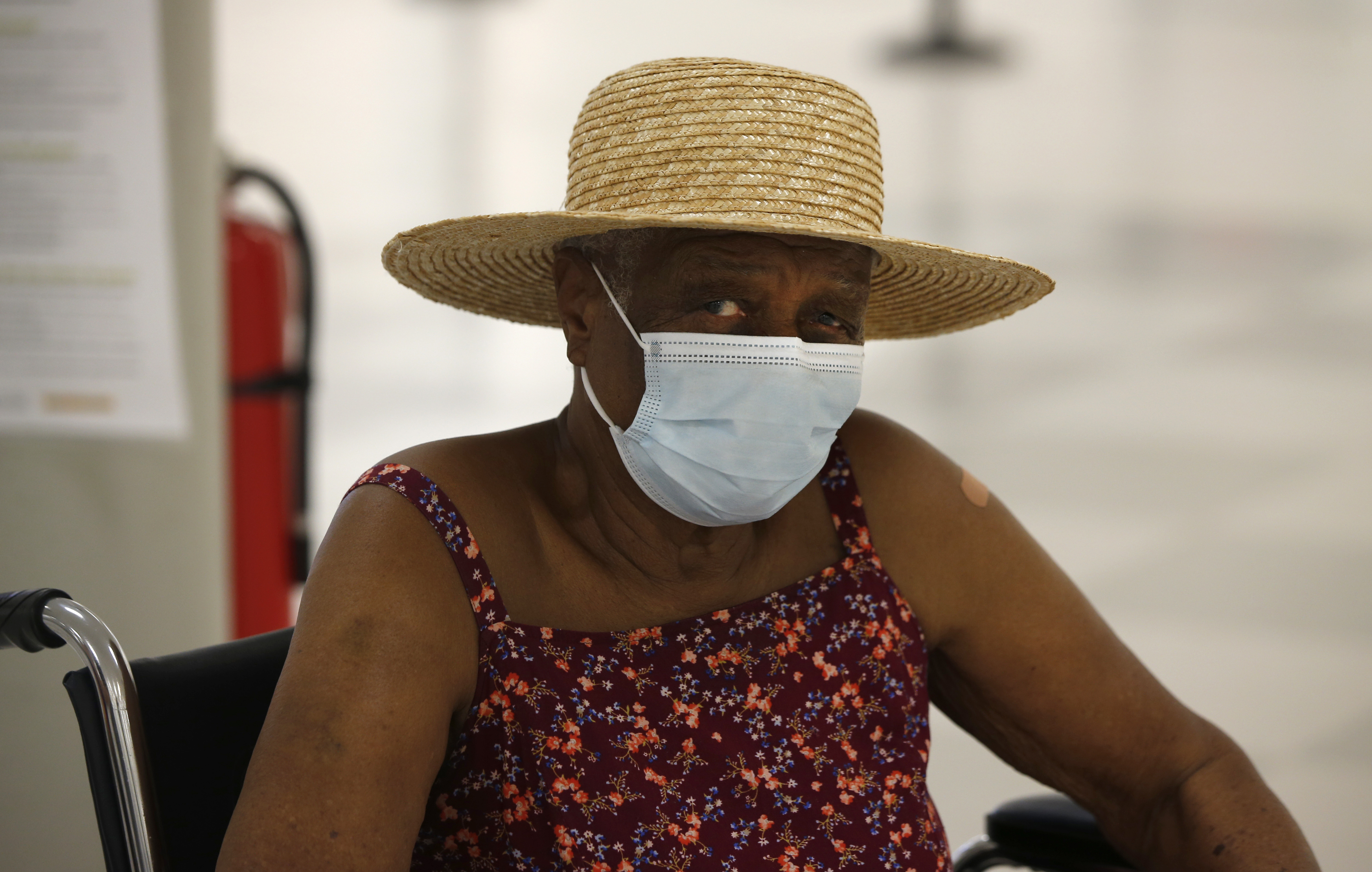 Lucienne Clerge received her COVID-19 vaccination in Somerville.