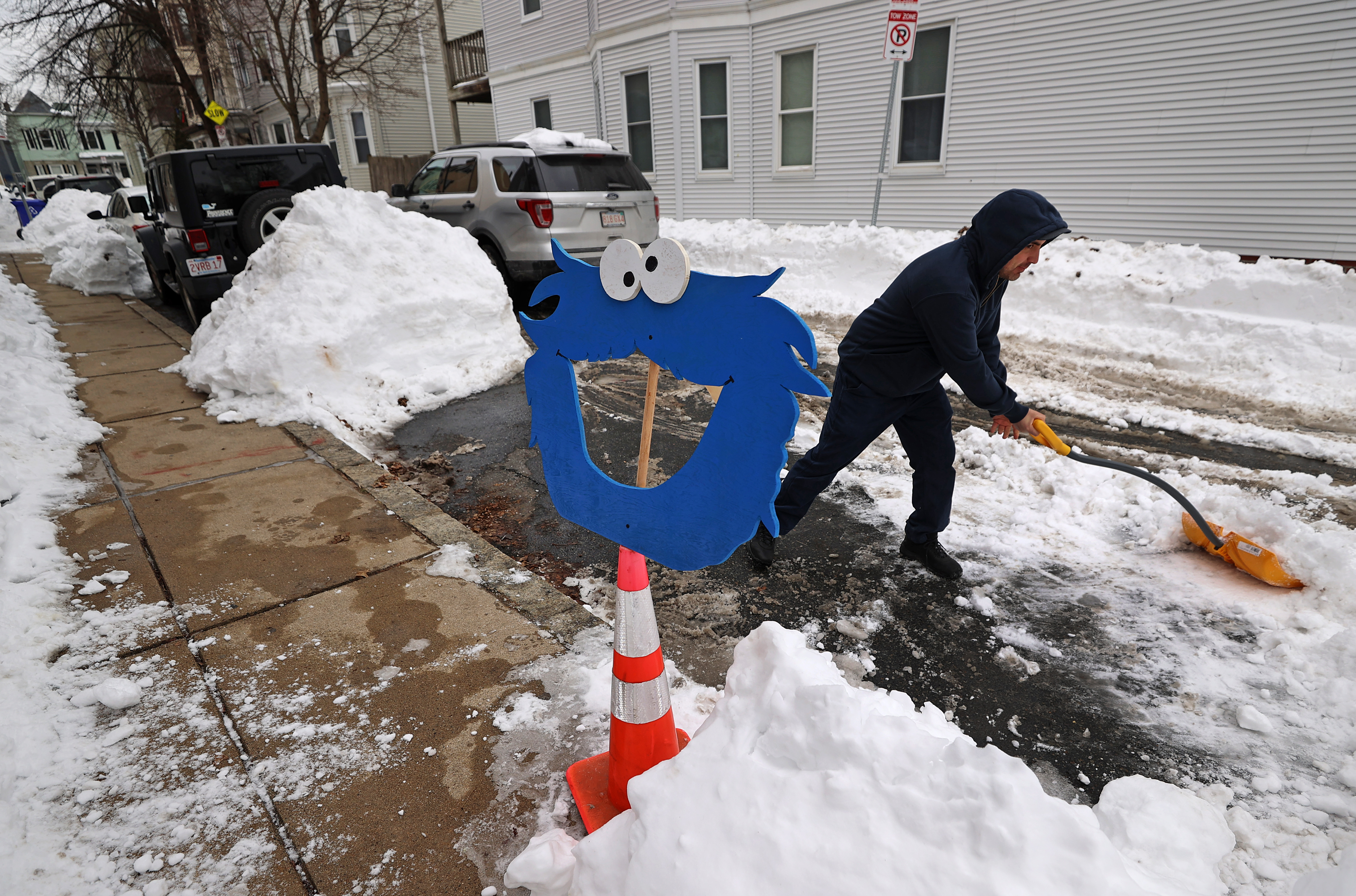 Chairs, traffic cones, 'booby trapped' paint cans? With Boston