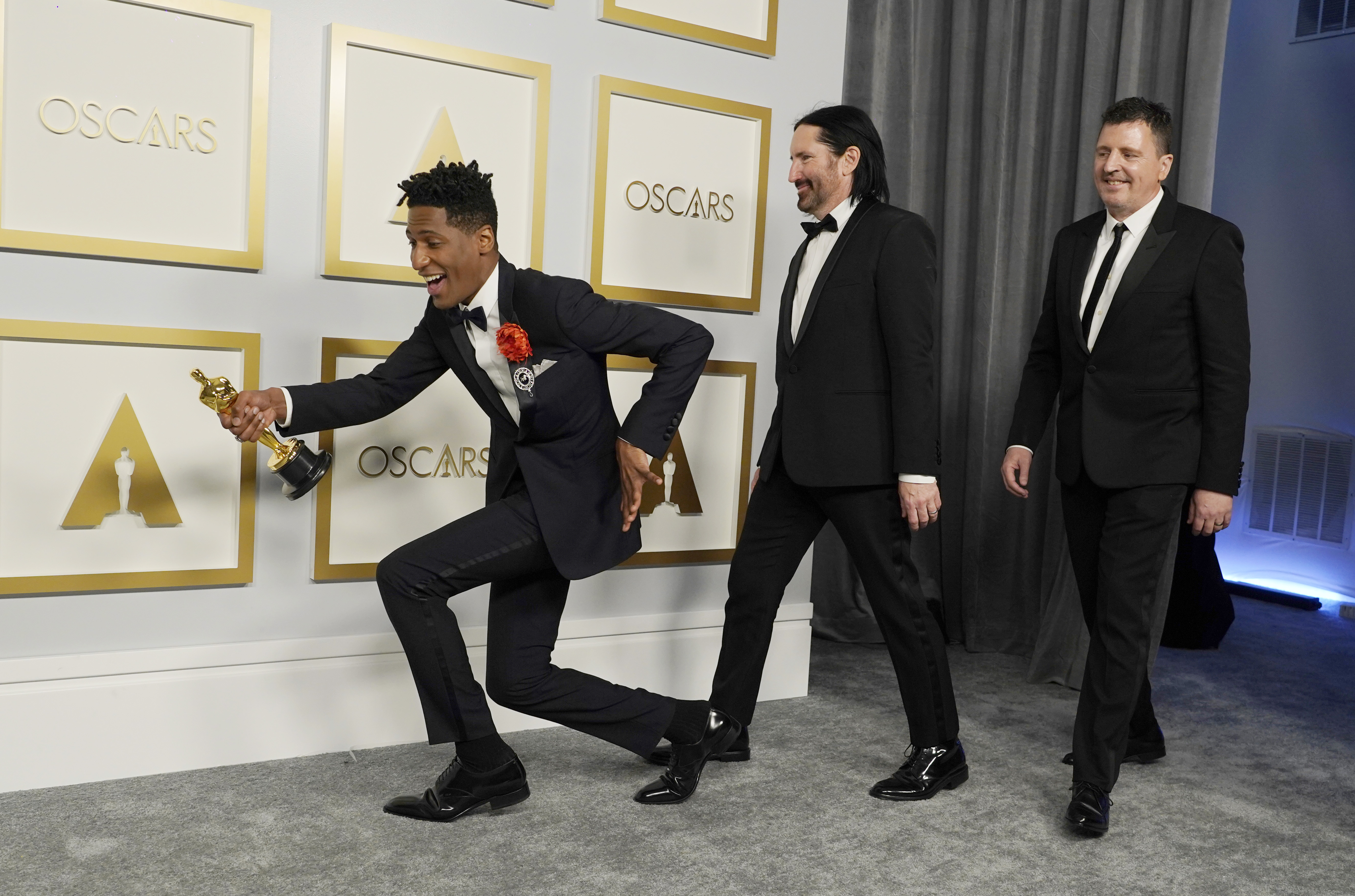 Jon Batiste, Trent Reznor, and Atticus Ross, Oscar winners for best score for "Soul."