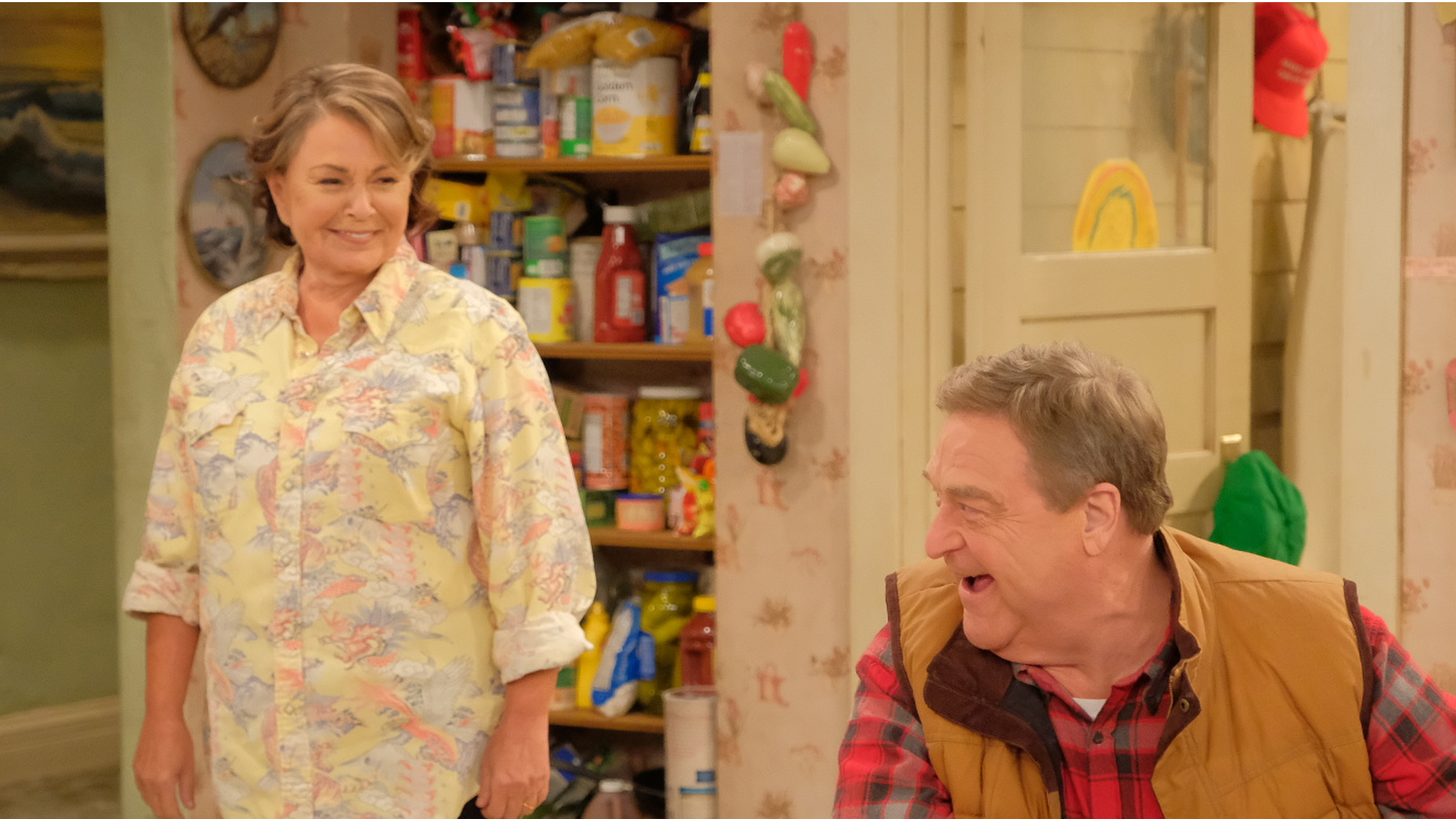 Roseanne Barr and John Goodman in the reboot of "Roseanne."