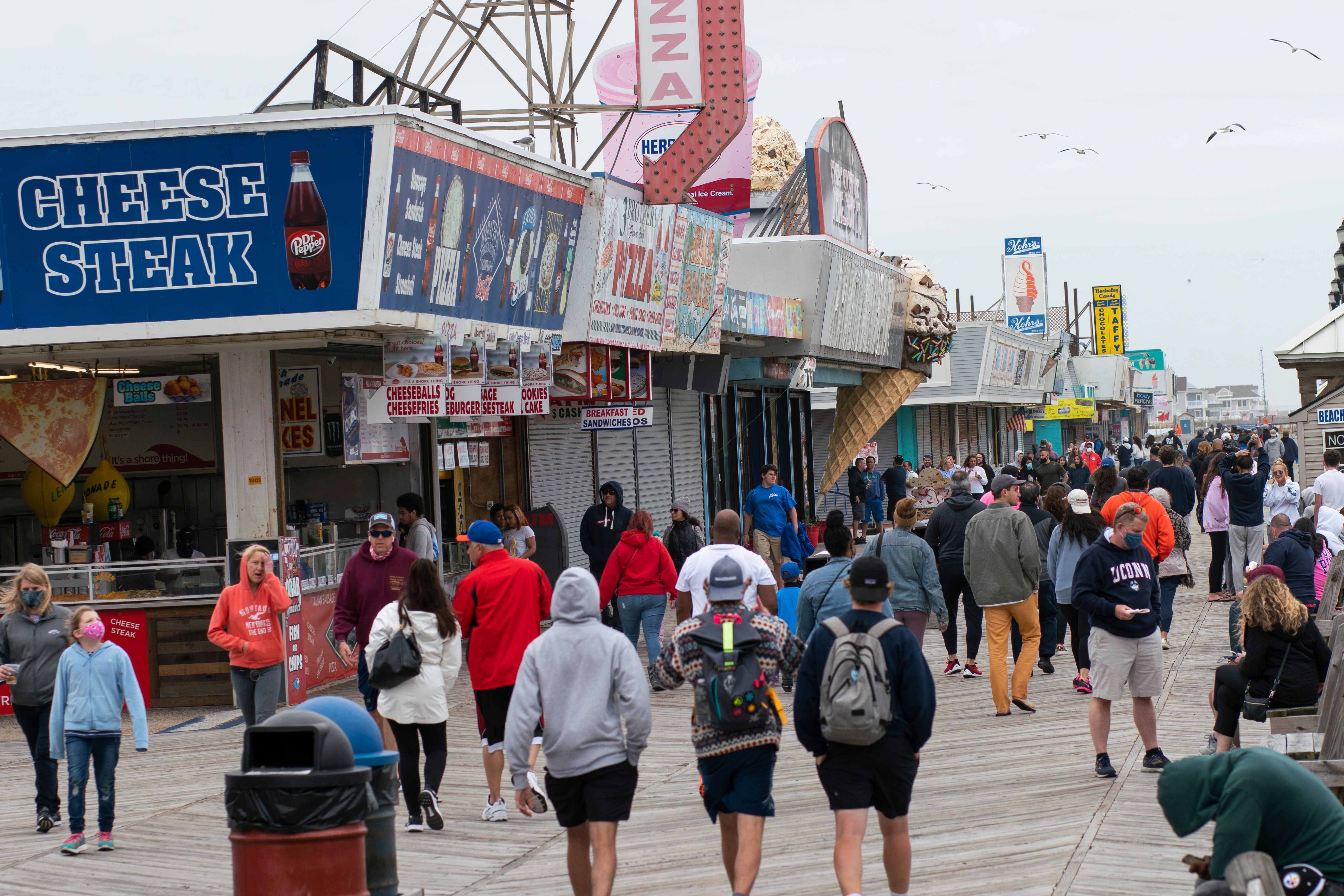 The boardwalk in Seaside Heights.