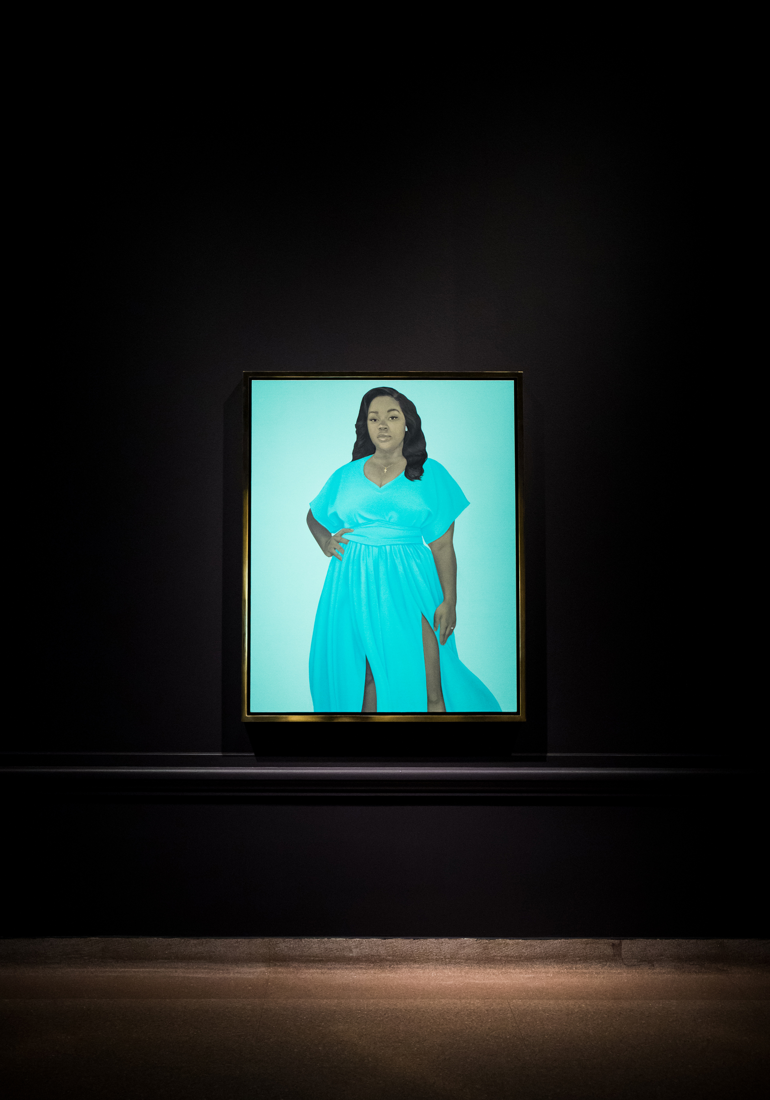 The painting “Breonna Taylor” by Amy Sherald is the centerpiece of the exhibition “Promise, Witness, Remembrance,” at the Speed Art Museum in Louisville, Ky., April 7, 2021. Assembled in a mere four months, pivoting off an important national event, the Speed Museum offers a new, relevant model for aging institutions.