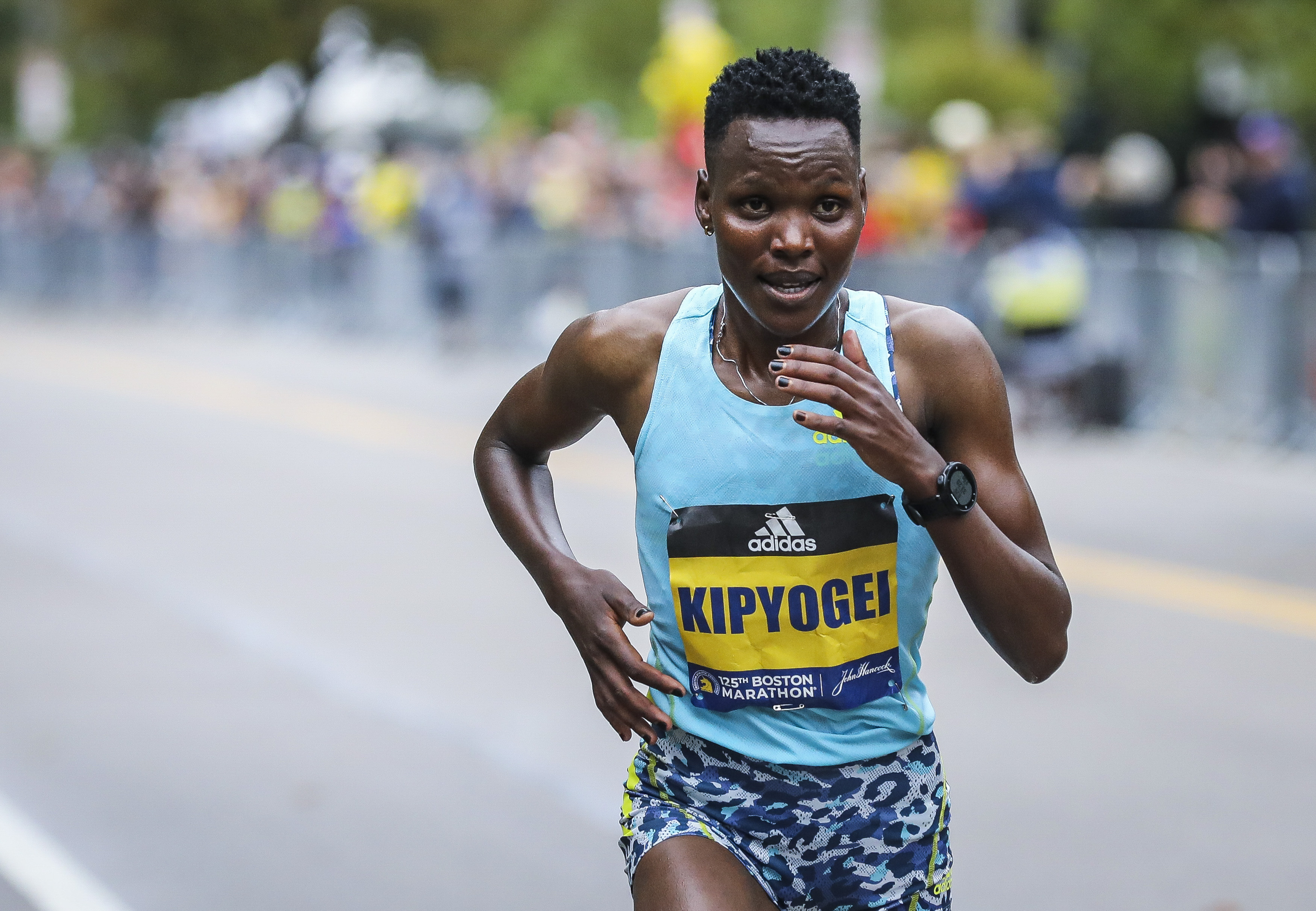 Kenyan sets mark in Boston Marathon, but won't keep it