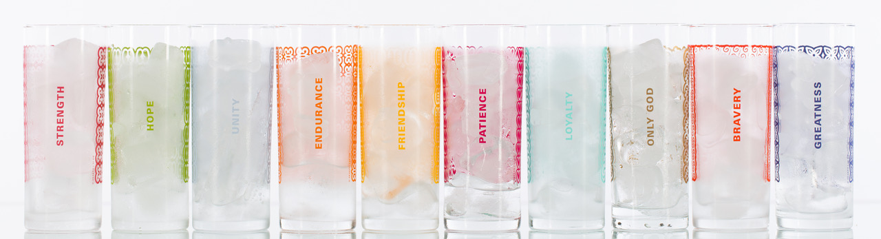 Ebenezer Akakpo’s drinking glasses.