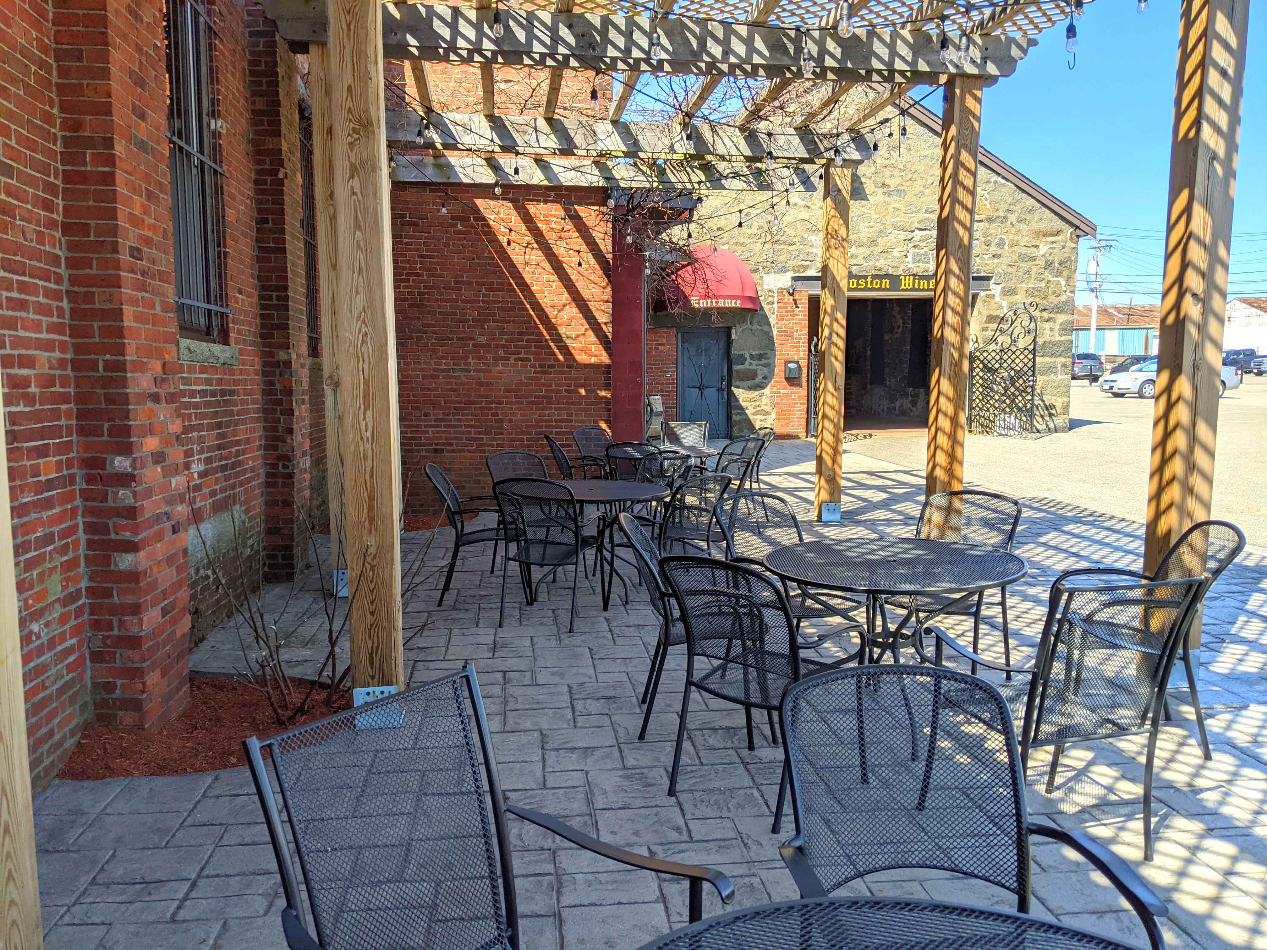 The Boston Winery offers tastings (by reservation) on this patio.