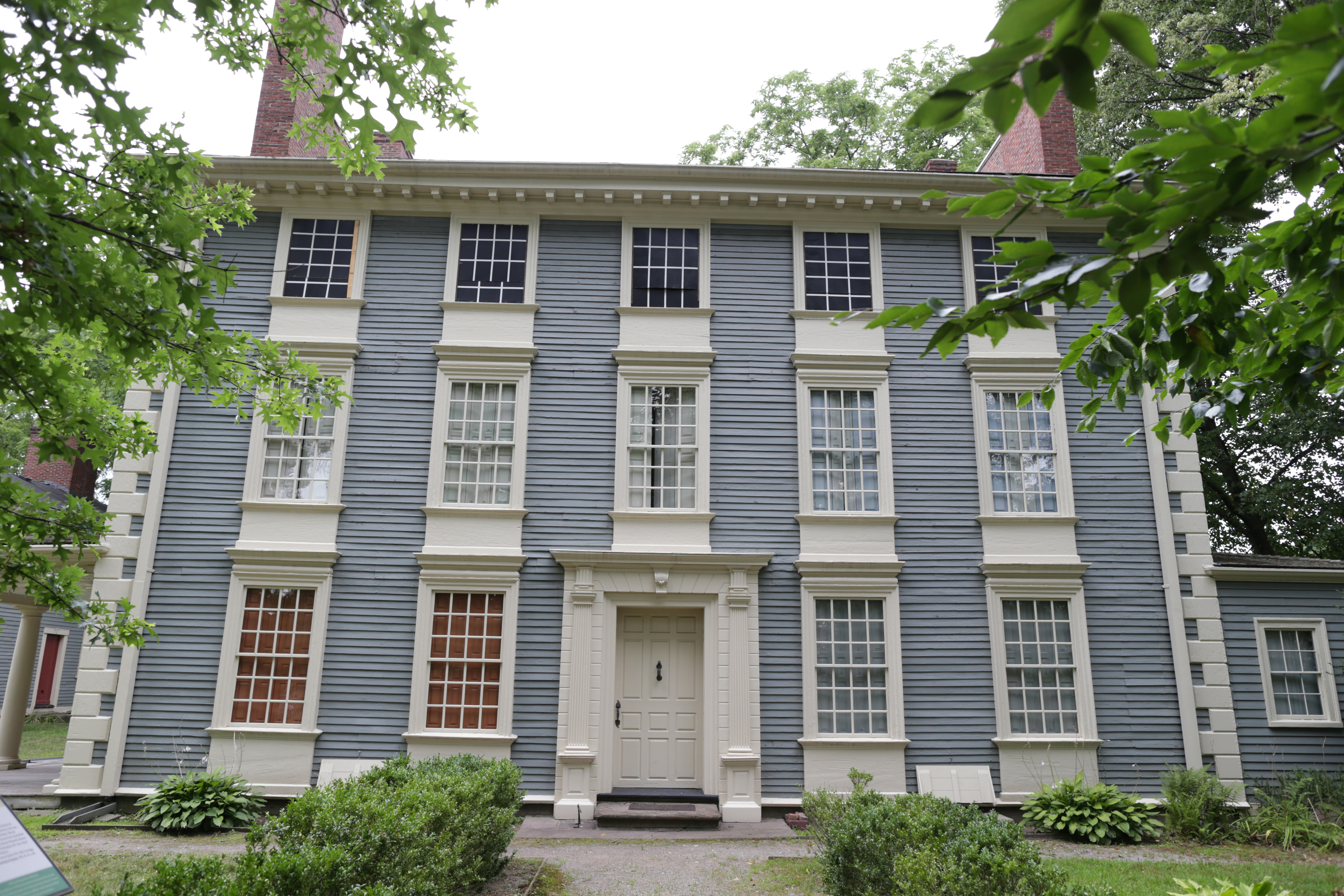 The exterior of the The Royall House mansion in Medford.