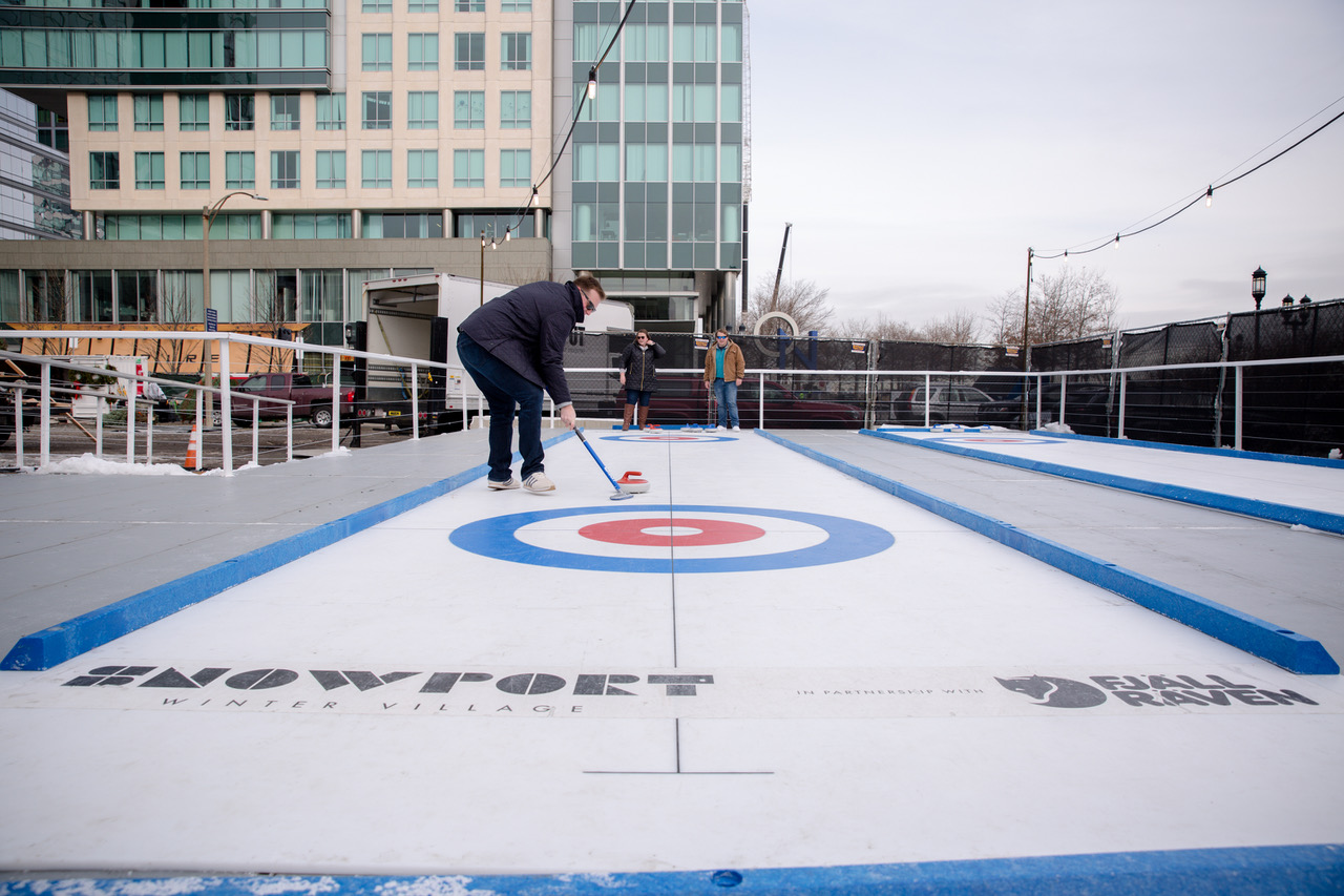 A scene from the Seaport's Snowport experience in 2019.