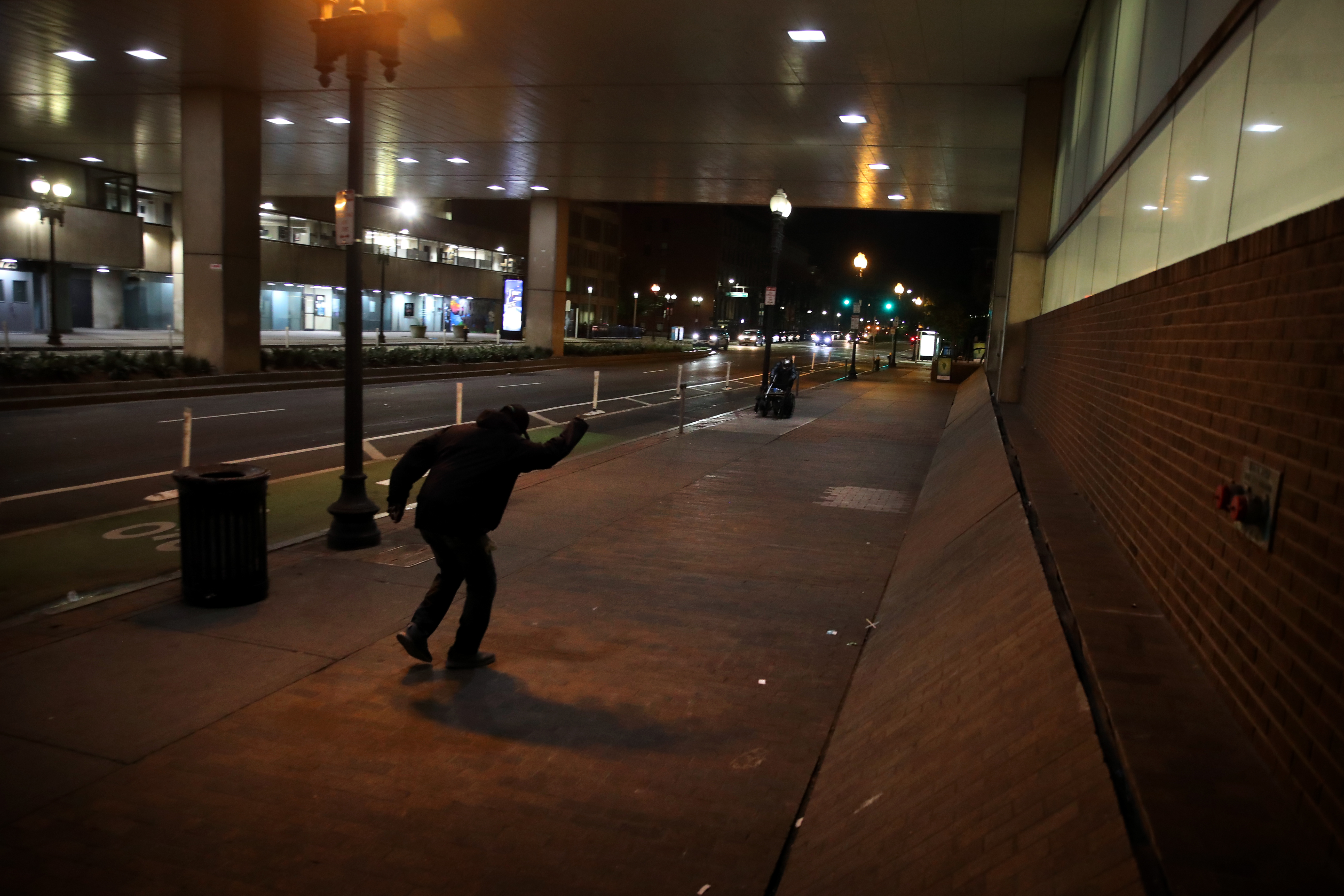 Charles hurried past Boston Medical Center on Massachusetts Avenue.