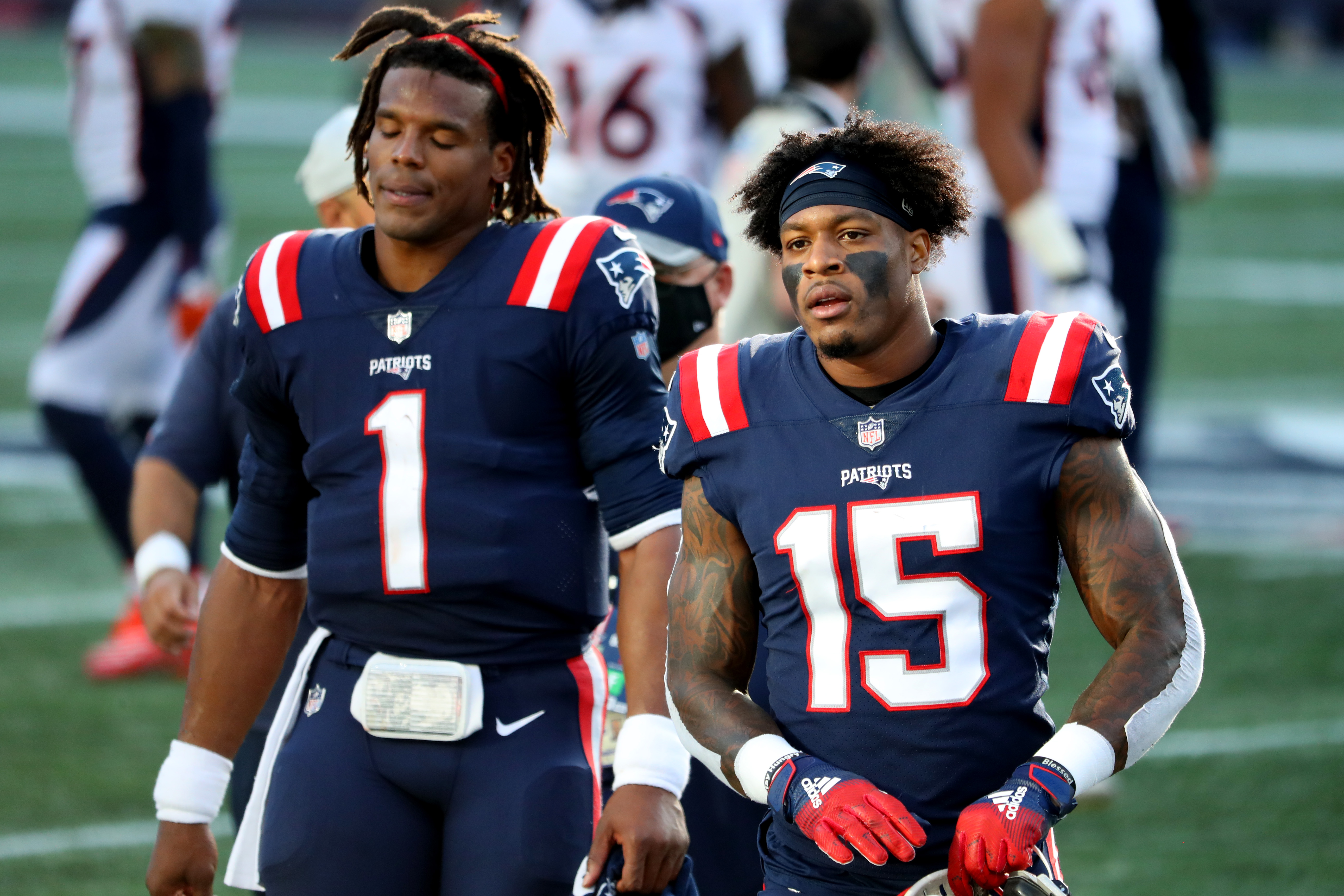 It sounds like all is OK between Cam Newton and N'Keal Harry.