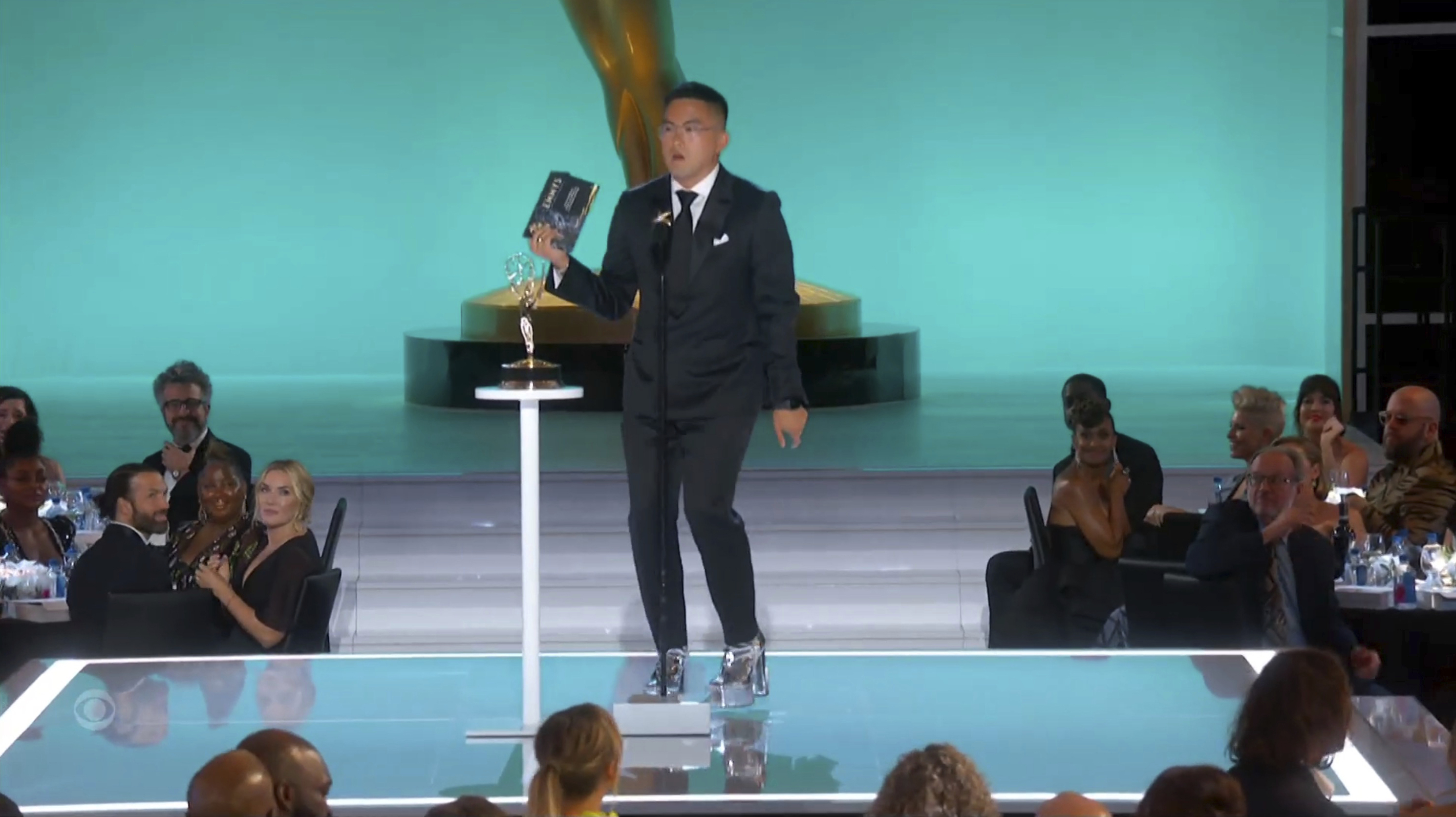 Bowen Yang presented the award for outstanding lead actress in a comedy series during the Primetime Emmy Awards.