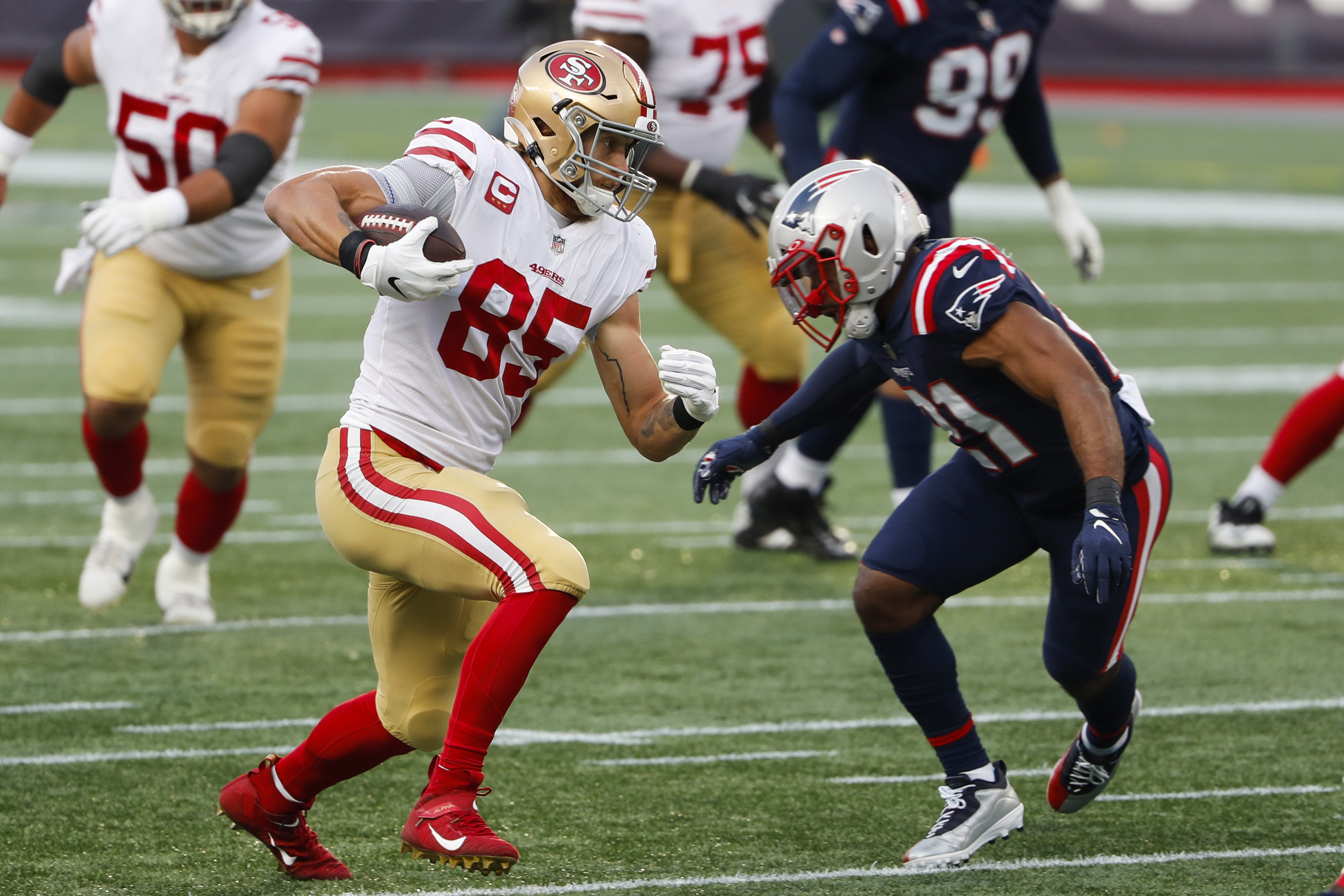 George Kittle already has 35 catches in five games this season.