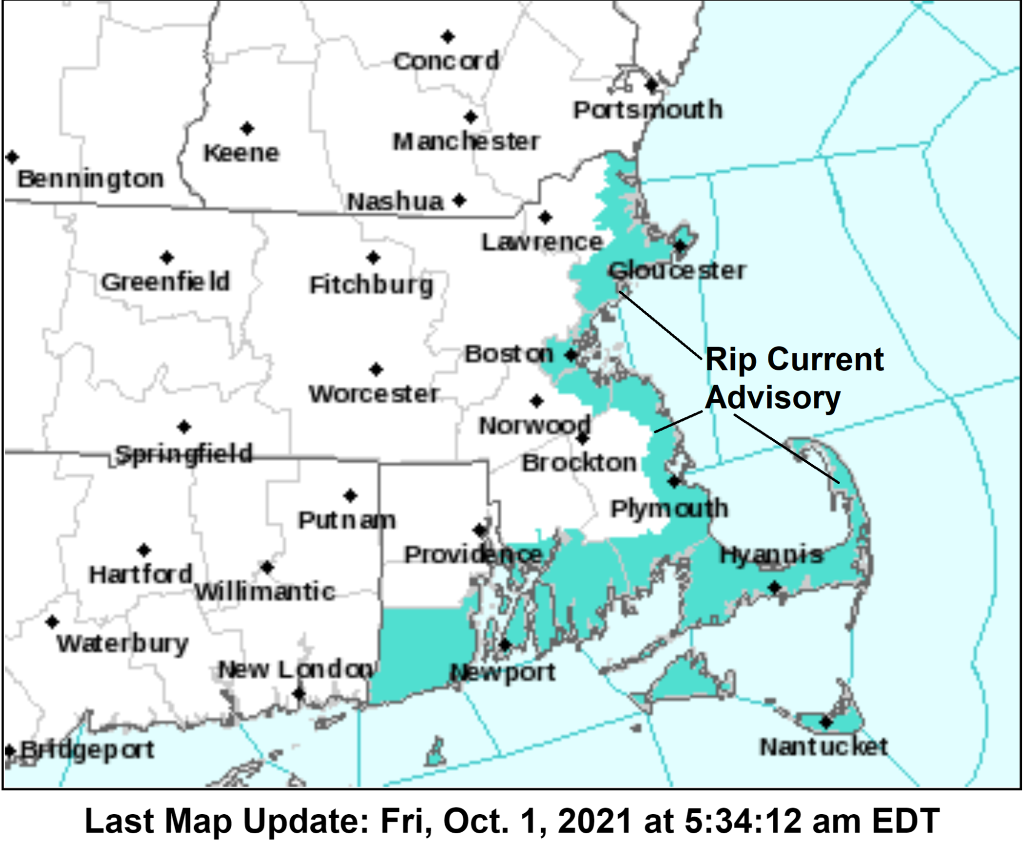 Rip currents are possible this weekend at area beaches.