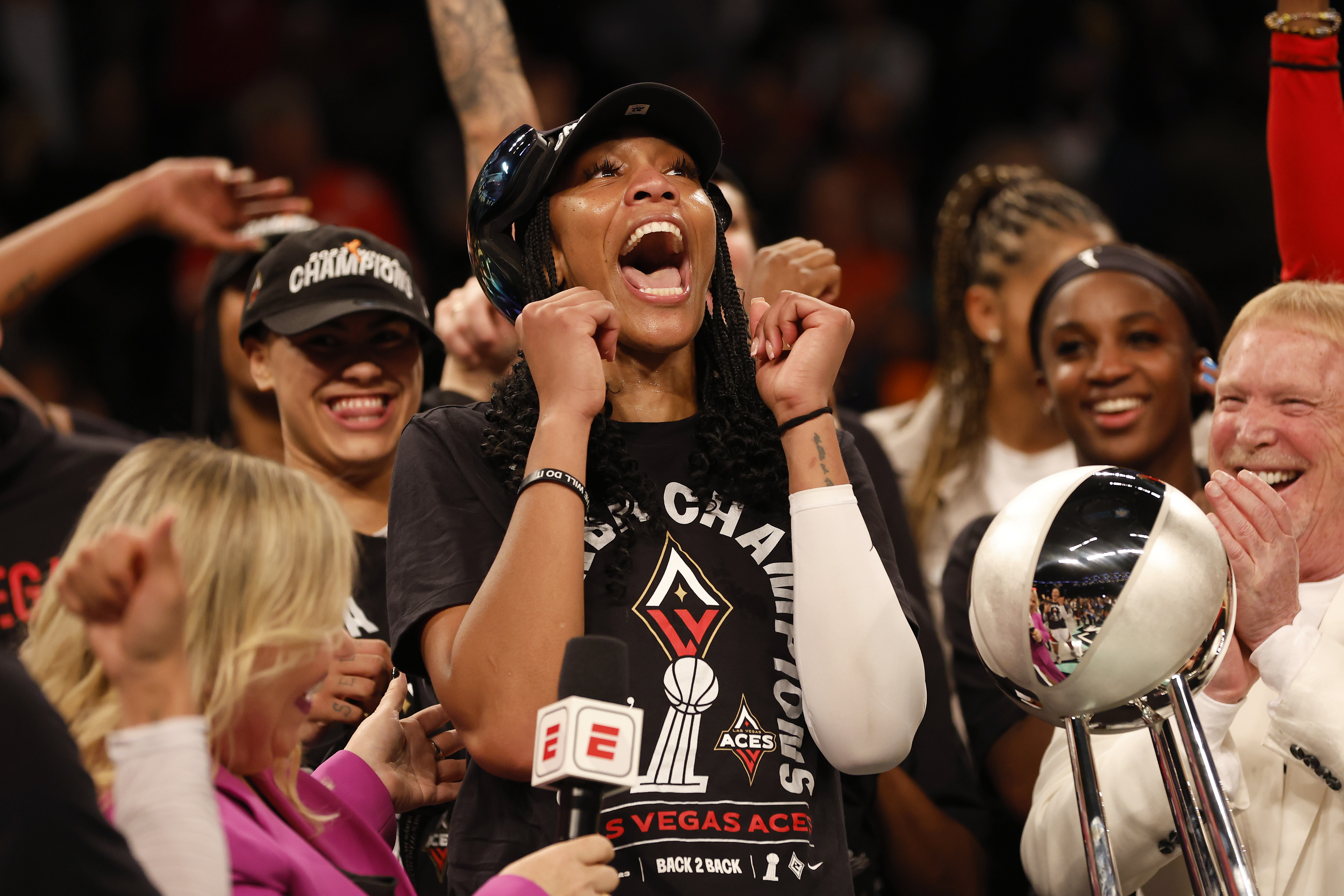 Las Vegas Aces become first repeat WNBA champs in 21 years, beating New  York Liberty 70-69 in Game 4