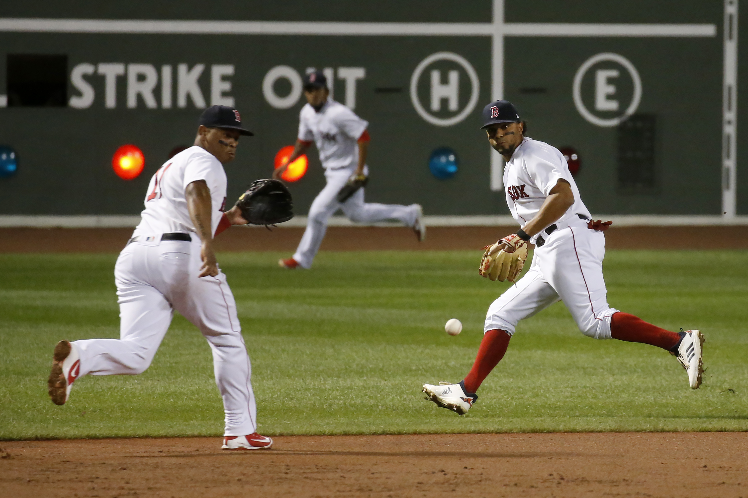Rafael Devers and Xander Bogaerts have played good defense when the Red Sox infield is shifted.