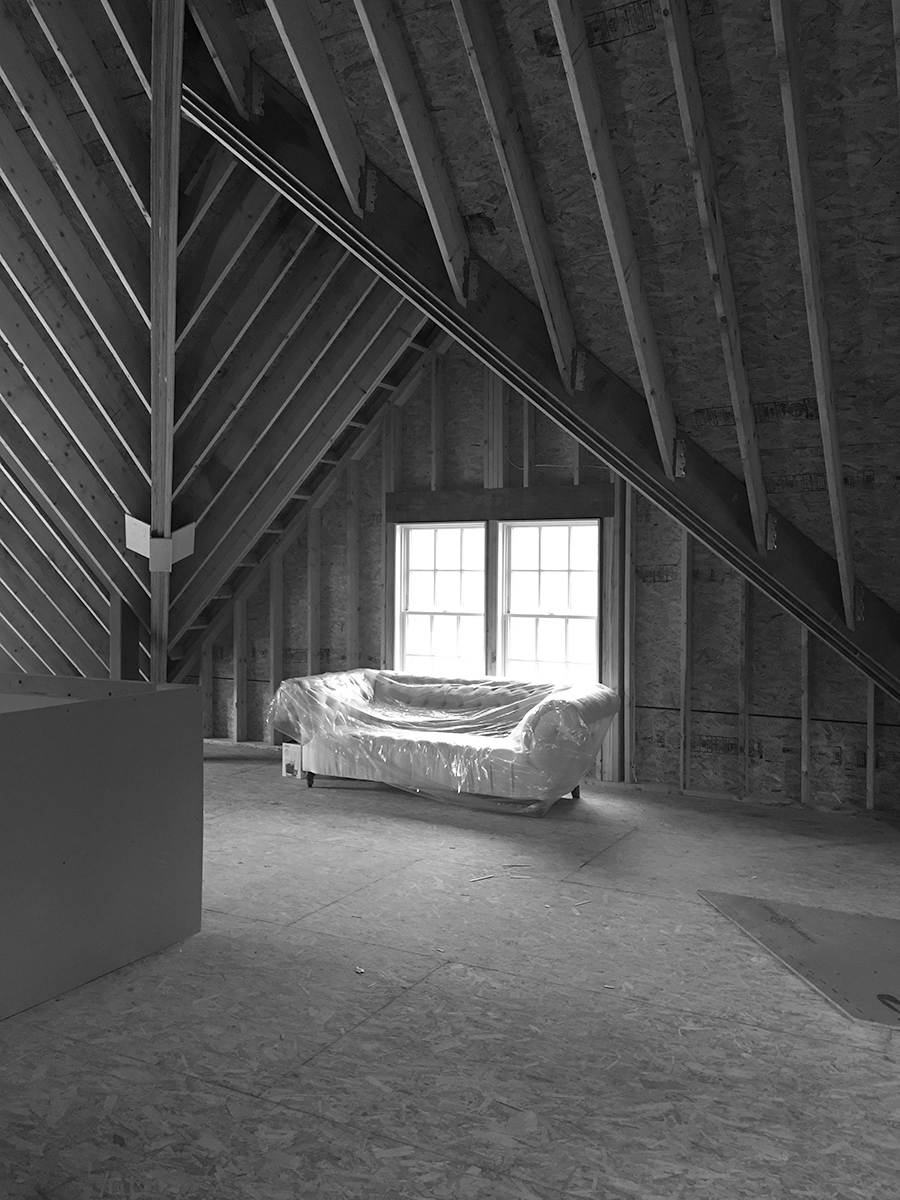 The empty space above the garage before the renovation project.