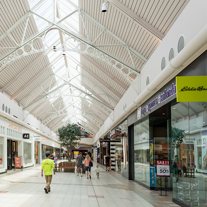 aisle with inline stores at a mall