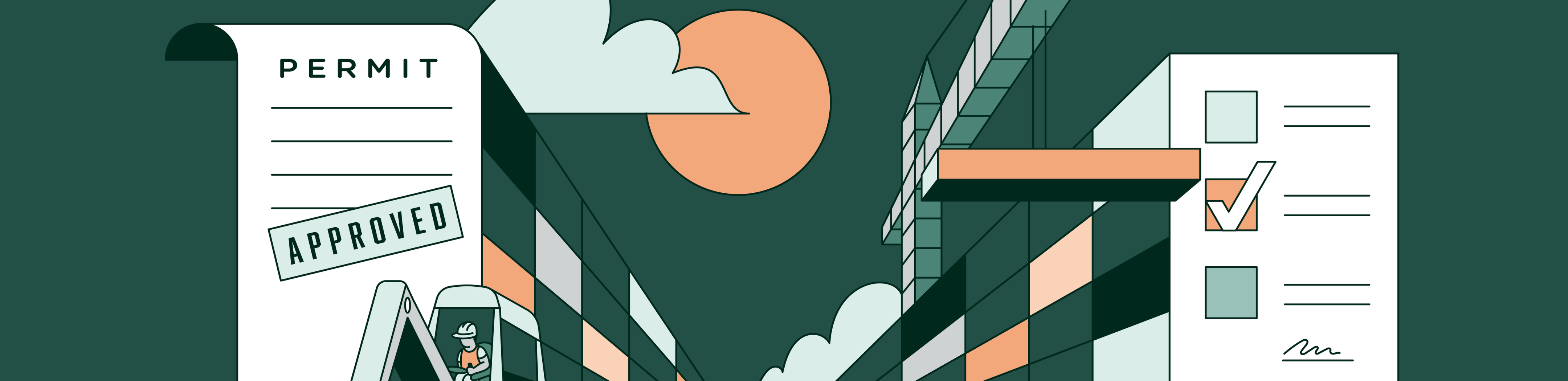 Building permits illustration