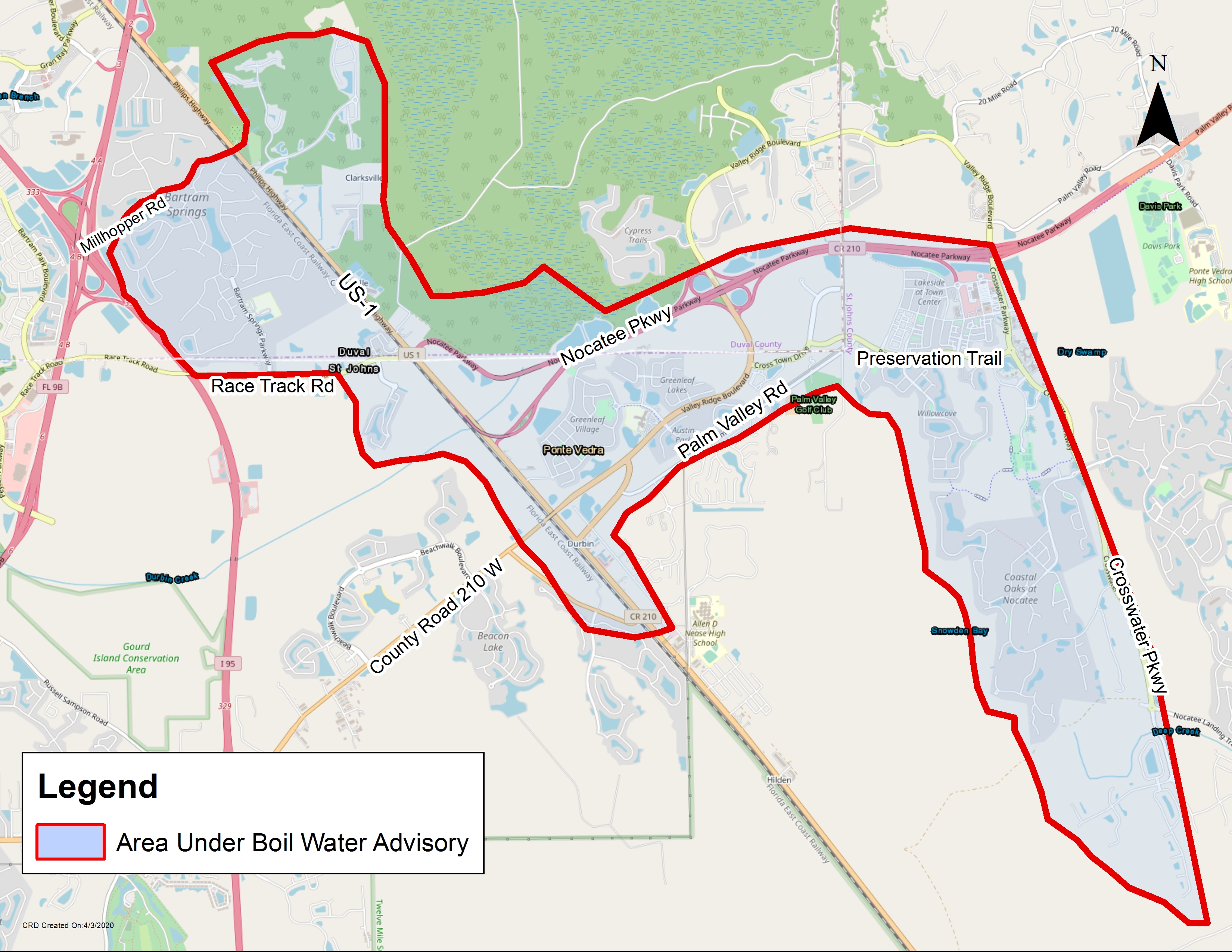 Boil Water Advisory Lifted For Portions Of Southern Duval, Northern St ...