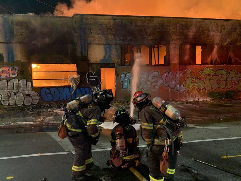 Large overnight fire damages vacant building in Beacon Hill KIRO 7 News Seattle
