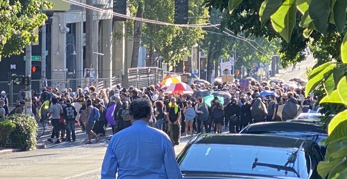Protesters gather Sunday, say violence will not deter demonstrations