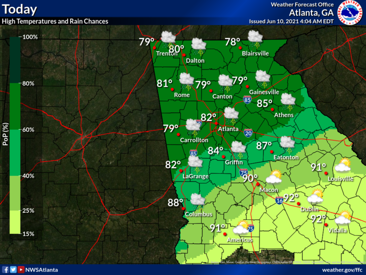 Another Round Of Scattered Storms In Today S Forecast 95 5 Wsb