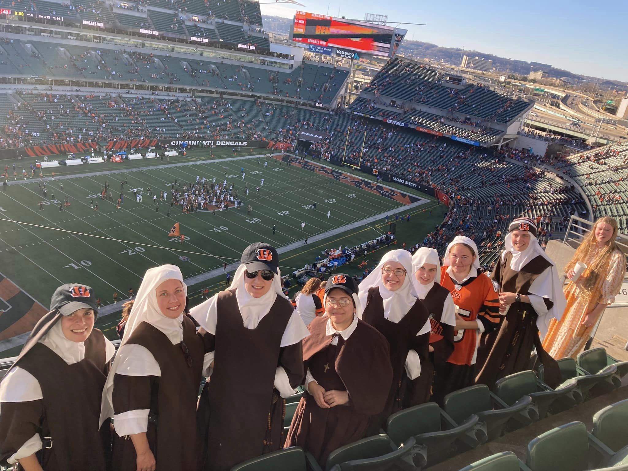 Who Dey Nation' nuns cheer on the Bengals with prayers and rap