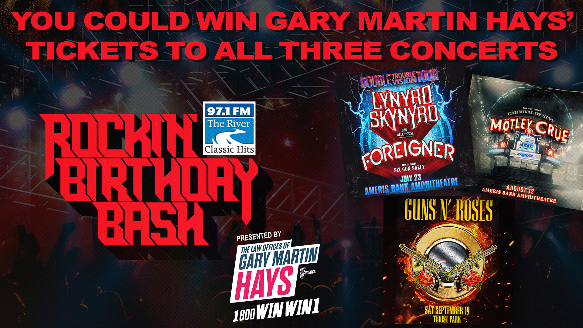 Enter Here: You could win Gary Martin Hays' tickets to all THREE