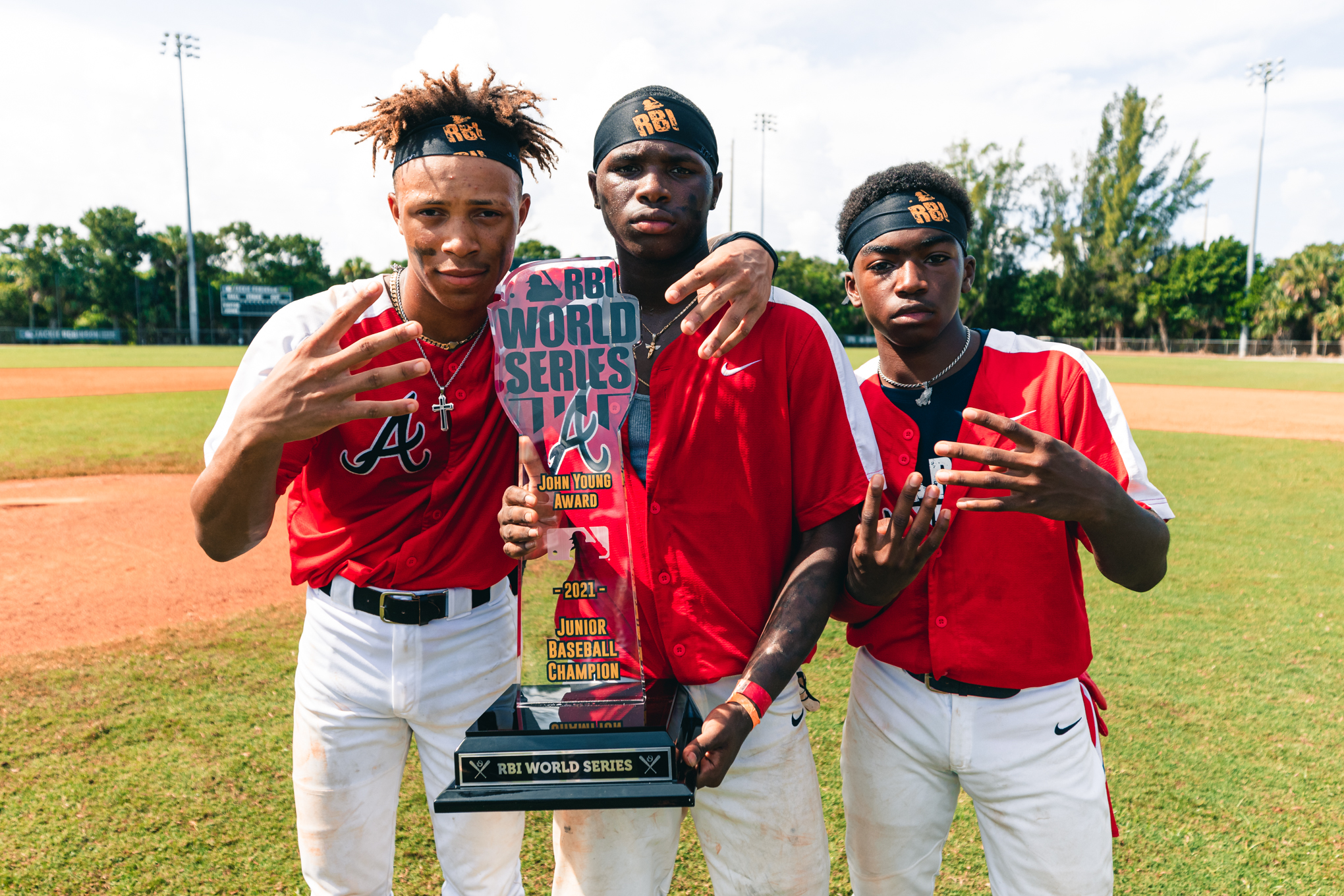 X 上的Atlanta Braves：「Congratulations to the Atlanta Braves RBI team for  winning the Junior Division Championship of the 2021 @MLBRBI World Series!   / X