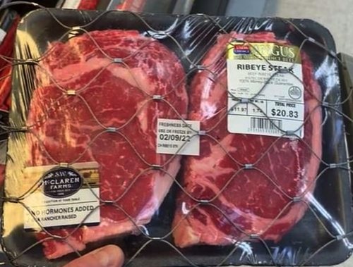 Walmart shopper records video purportedly showing steak locked up in viral  TikTok post