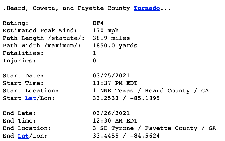 Ef 4 Tornadoes In Georgia Are Rare 95 5 Wsb