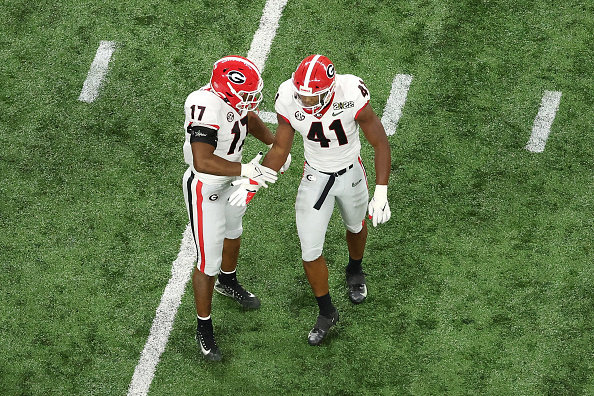 GEORGIA GAME SEALING 79 YARD PICK SIX VS ALABAMA 