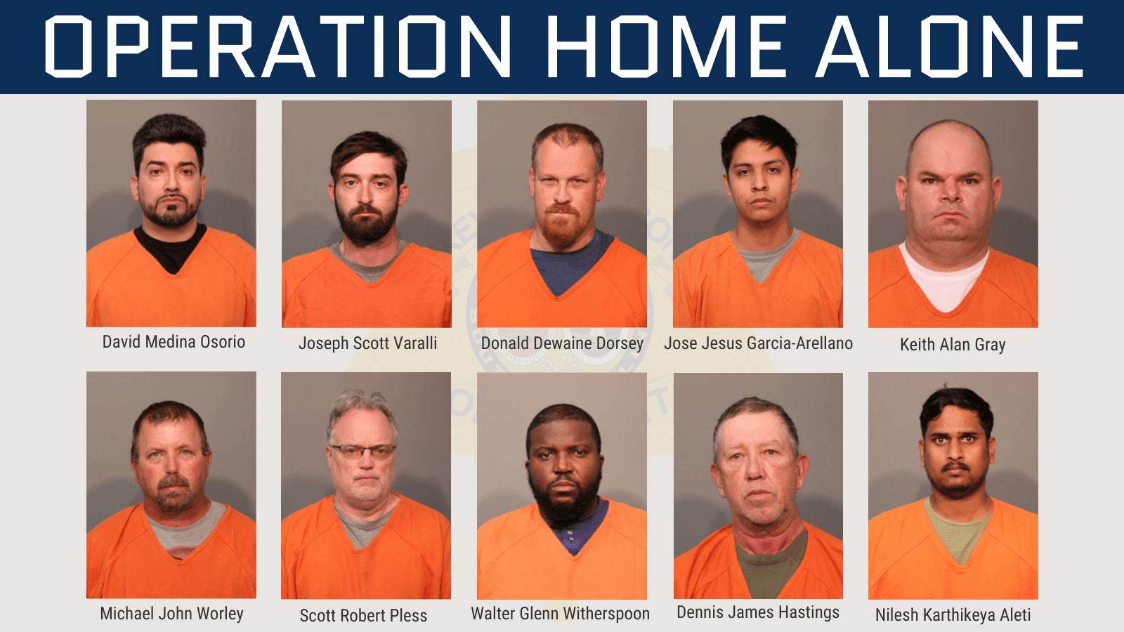 Operation Home Alone leads to 10 arrests in online child sex sting picture photo pic