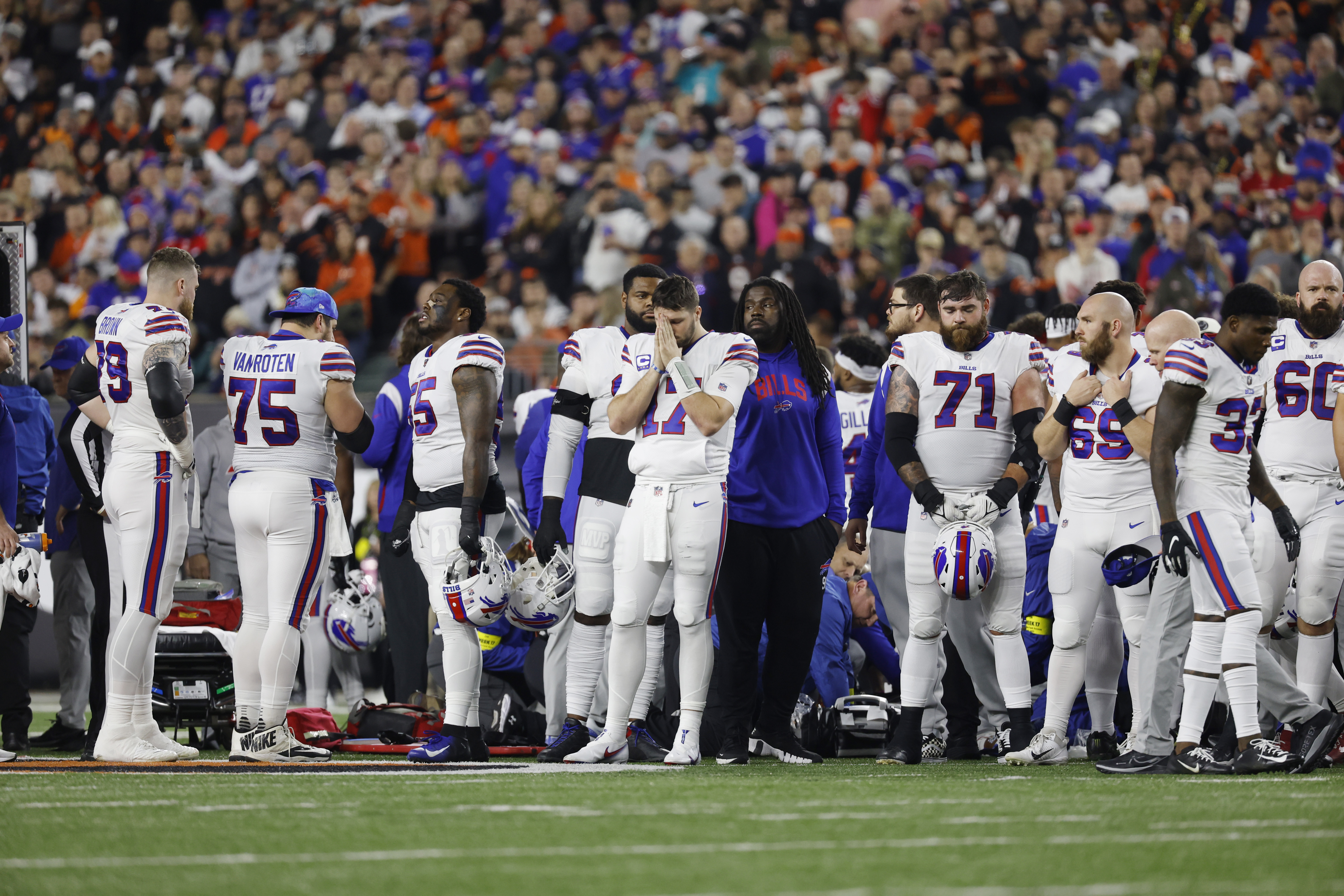 Bills' Hamlin in critical condition after collapse on field, game vs.  Bengals called off indefinitely