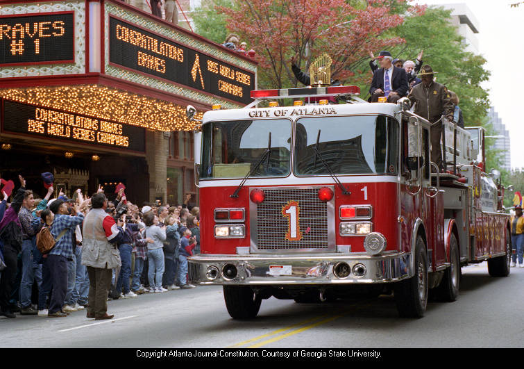 Atlanta Braves parade after 1995 World Series win