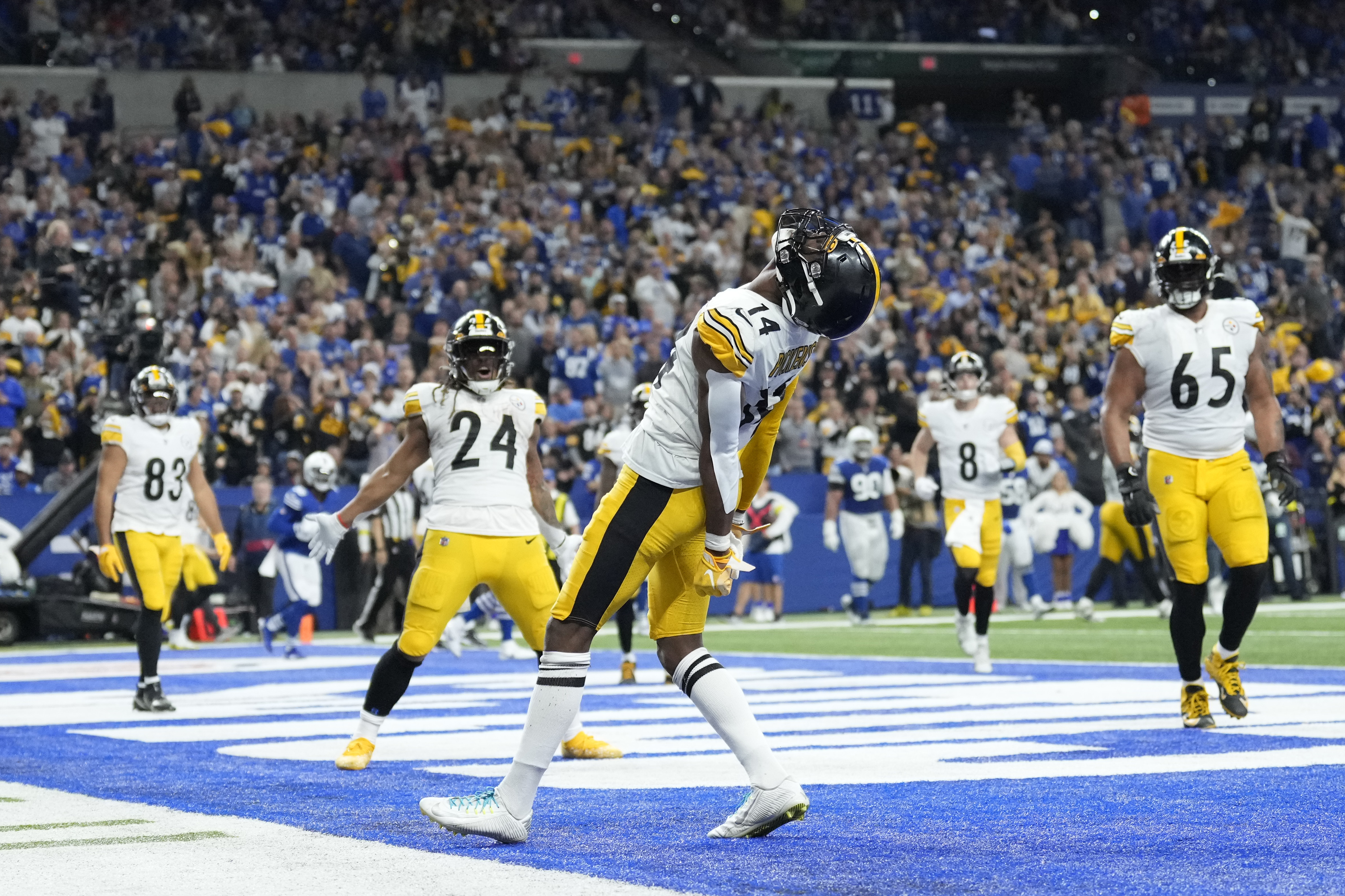 Steelers rookie George Pickens makes 1-handed catch in game vs