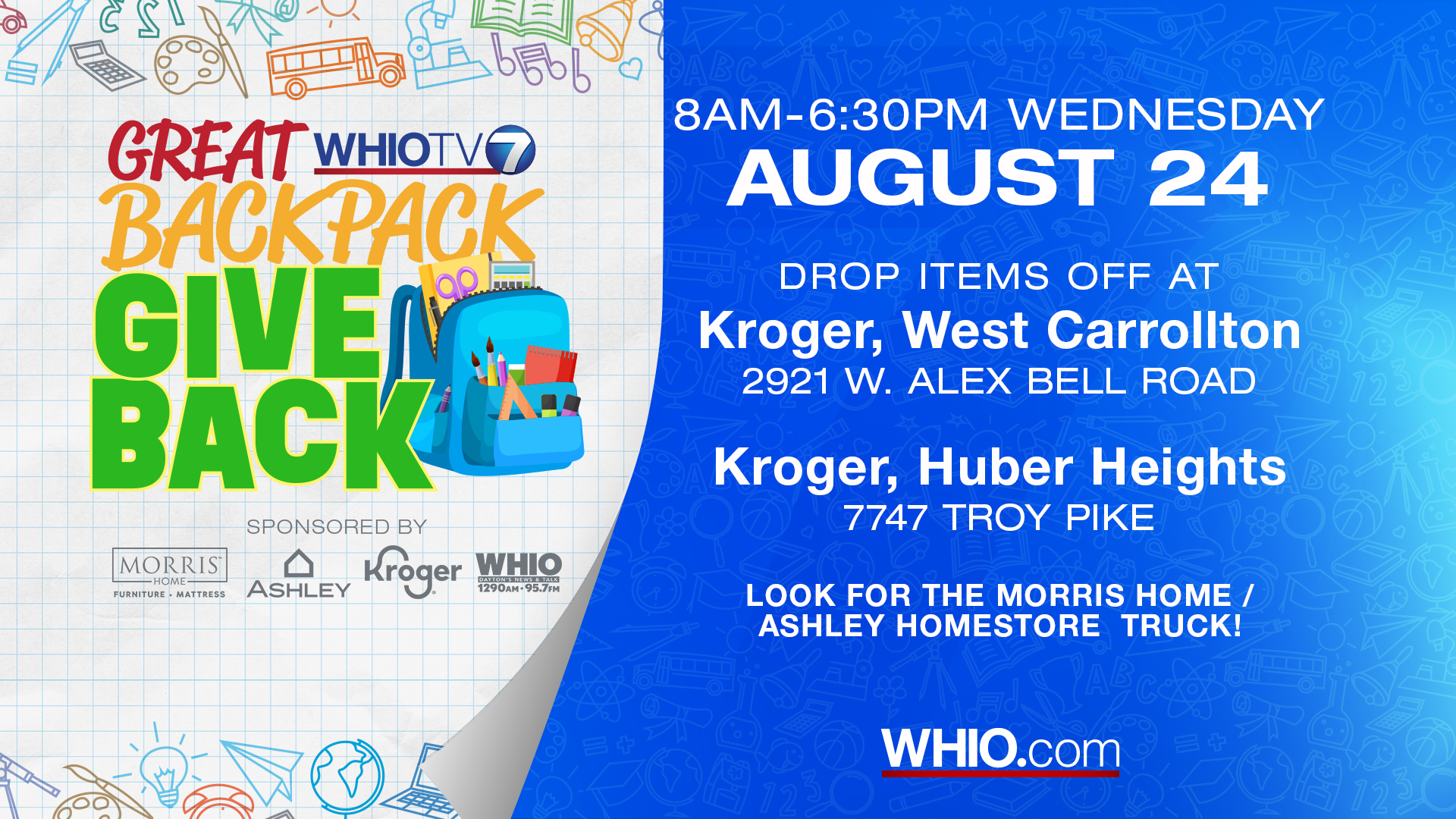 WHIO Backpack Give Back