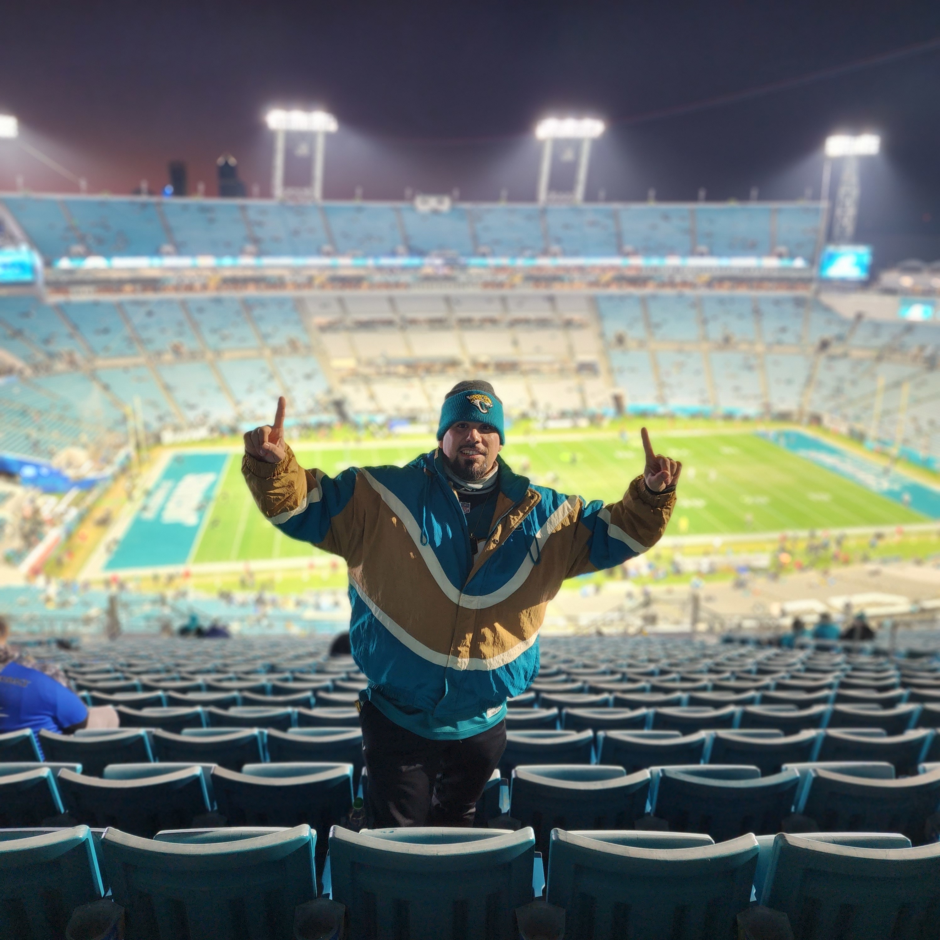 Los Angeles Chargers vs. Jacksonville Jaguars. Fans support on NFL Game.  Silhouette of supporters, big screen with two rivals in background Stock  Photo - Alamy