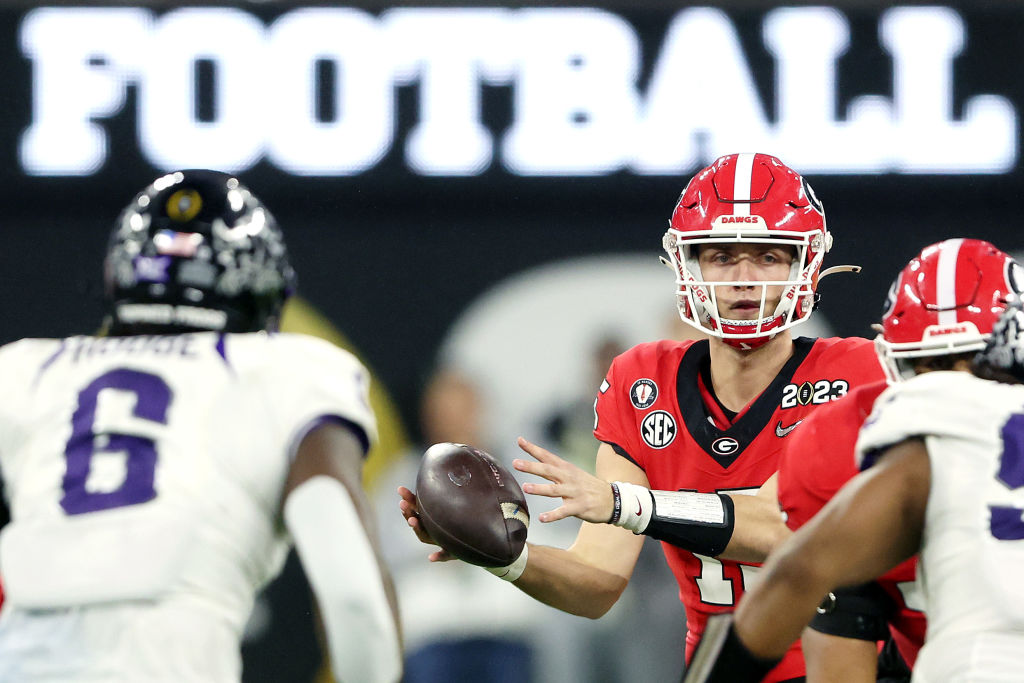 Georgia Bulldogs crush the Texas Christian University Horned Frogs 65-7 to  win second consecutive College Football Playoff National Championship