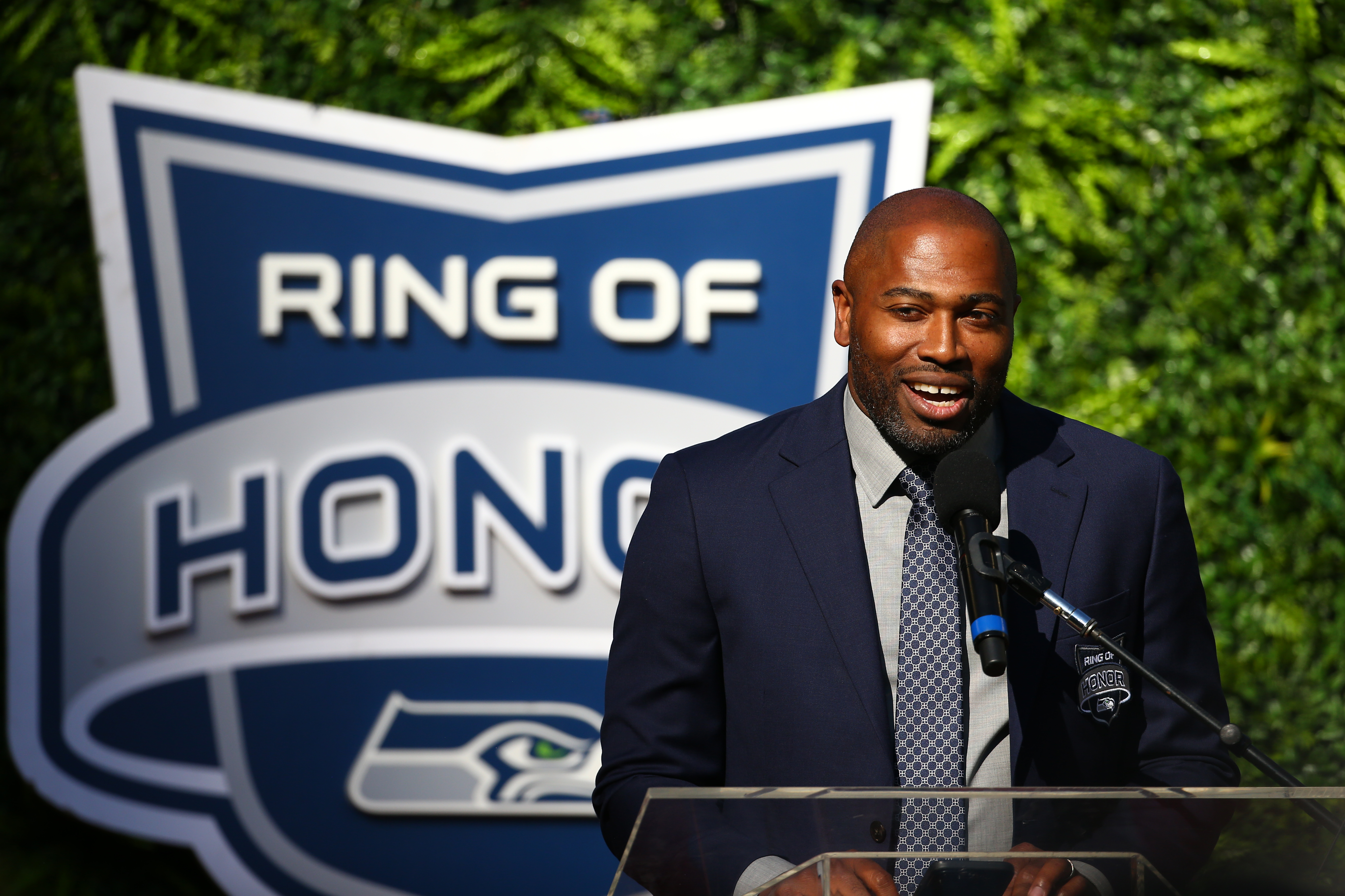 Shaun Alexander Seahawks Ring of Honor Induction Ceremony 