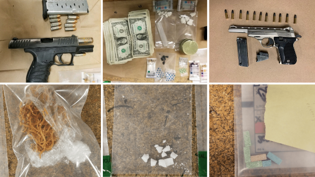 5 arrested, drugs and stolen guns seized in areas around downtown ...