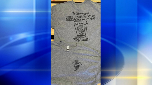 Police Chief Justin McIntire: New T-shirt fundraiser scheduled