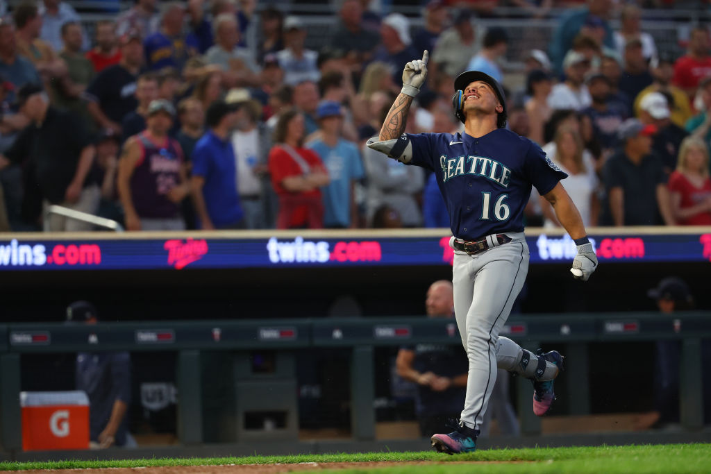 Kolten Wong of the Seattle Mariners looks on during the game against  News Photo - Getty Images