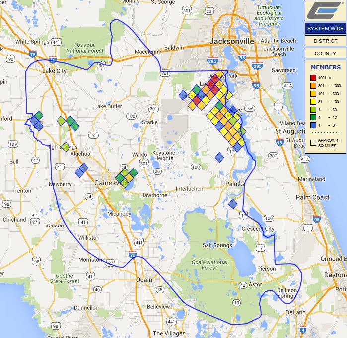 Clay Electric Power Outage Map Map