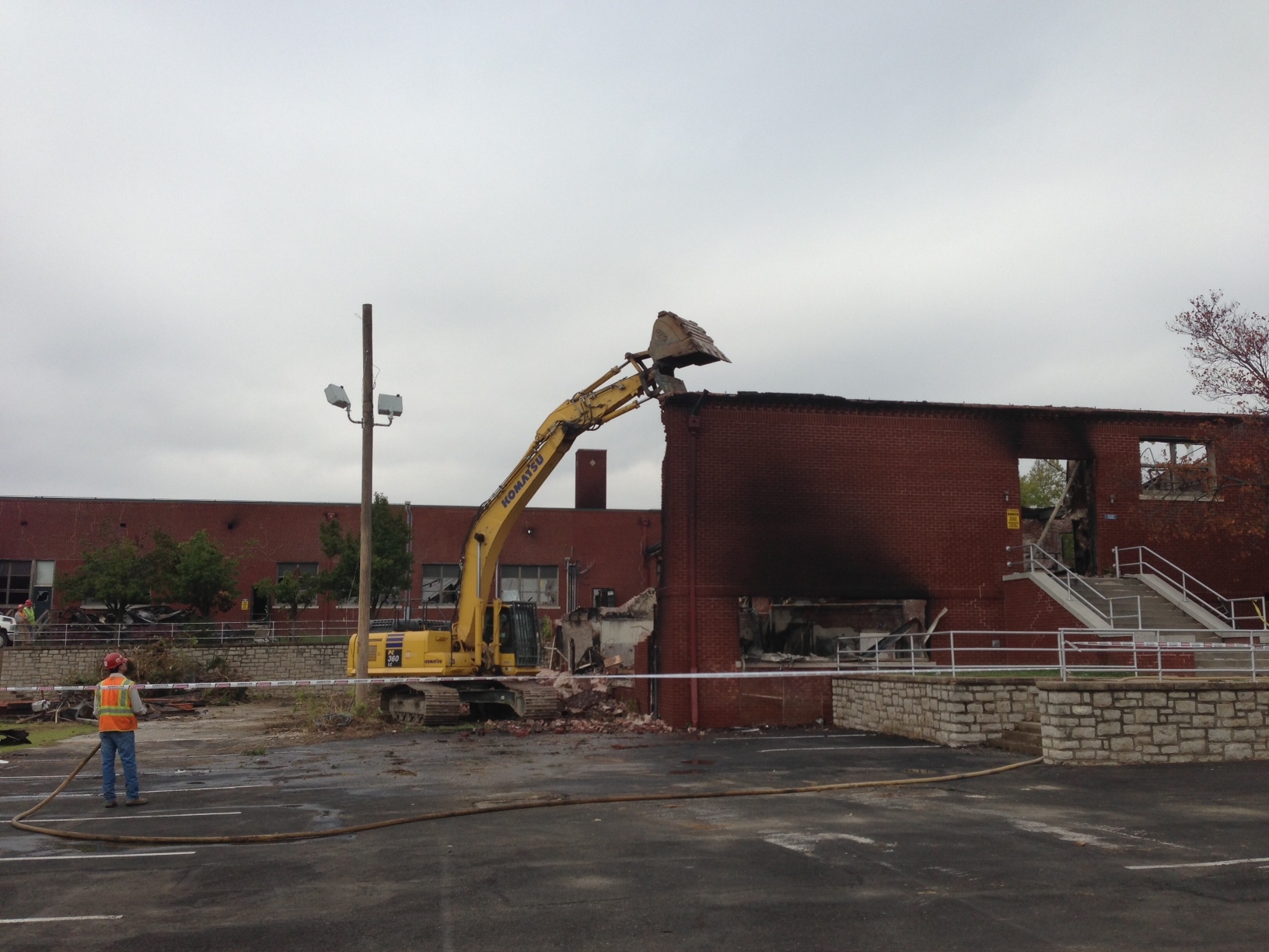VIDEO Demolition begins on Tulsa's historic Barnard Elementary 5 weeks after devastating fire
