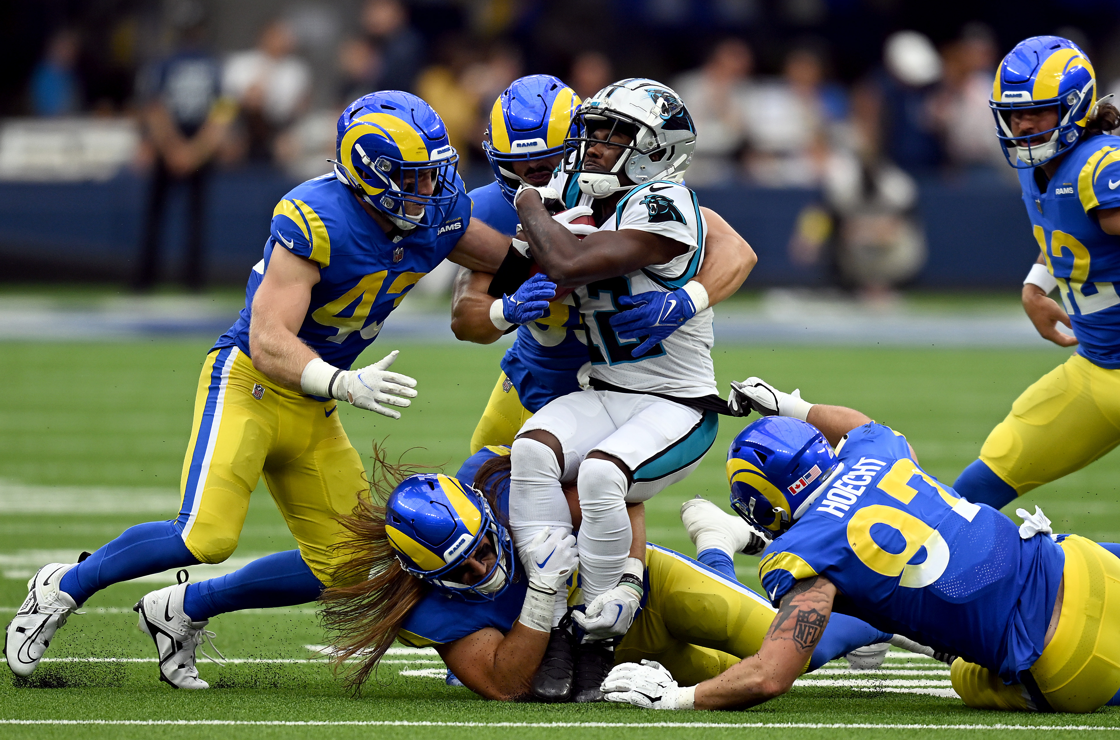 LA Rams rally in 2nd half to beat Wilks, Panthers 24-10