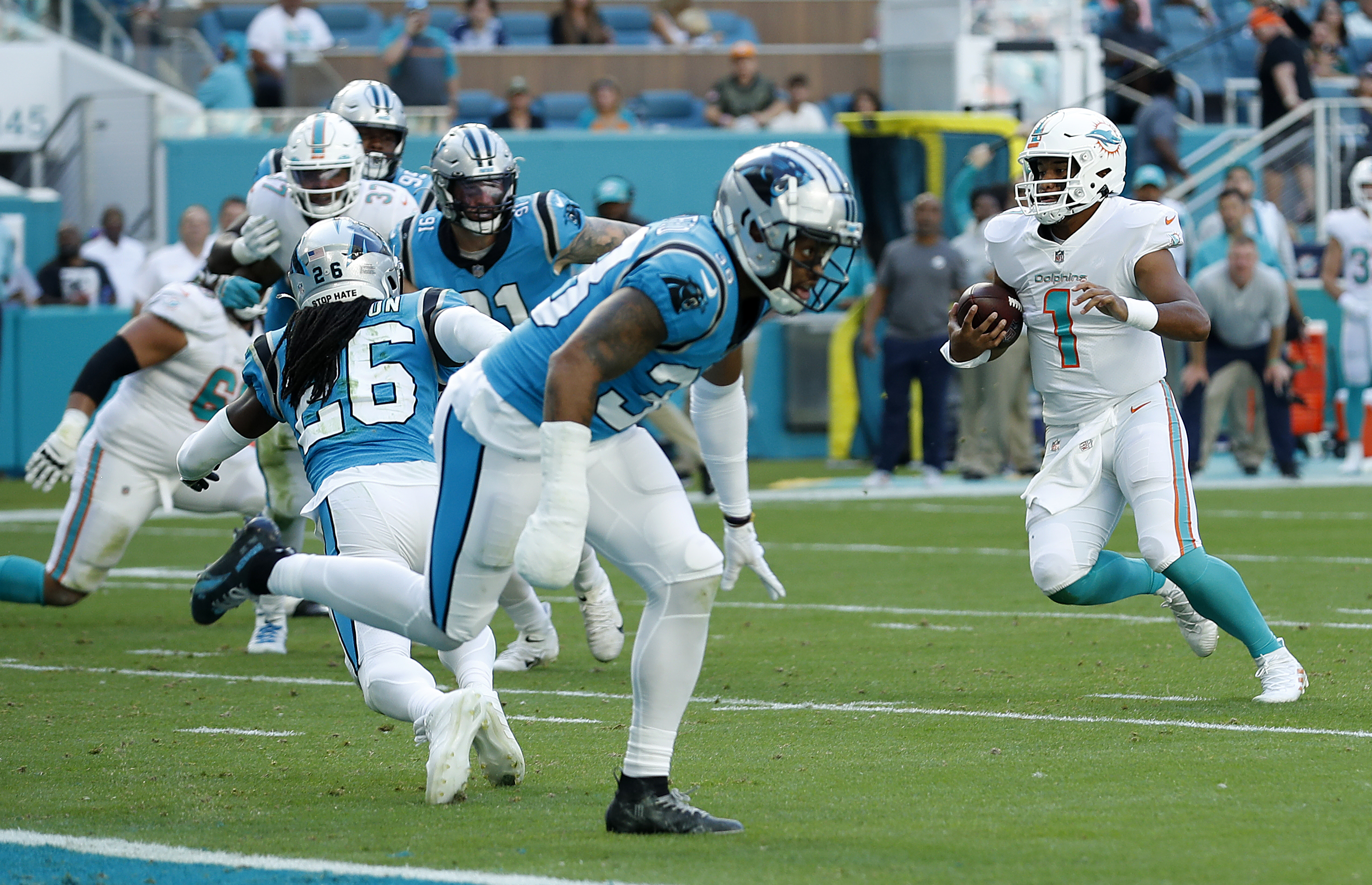 Panthers 33-10 Dolphins: Cam Newton's worst game of his career gives  Dolphins fourth straight win