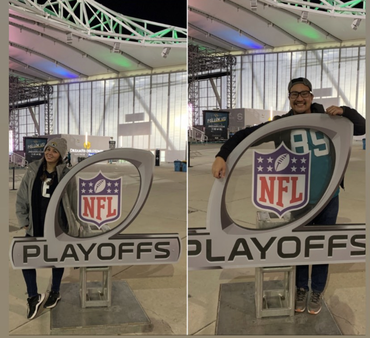 Los Angeles Chargers vs. Jacksonville Jaguars. Fans support on NFL Game.  Silhouette of supporters, big screen with two rivals in background Stock  Photo - Alamy