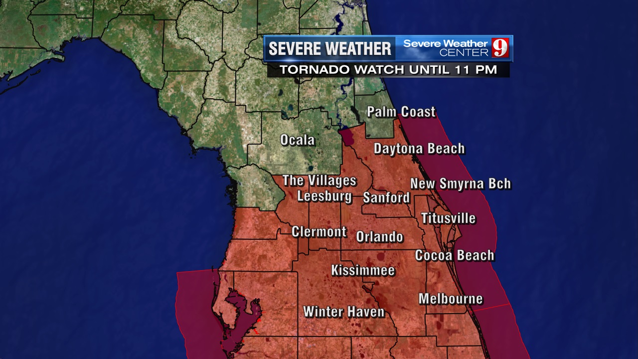 Tornado watch issued for multiple Central Florida counties – WDBO