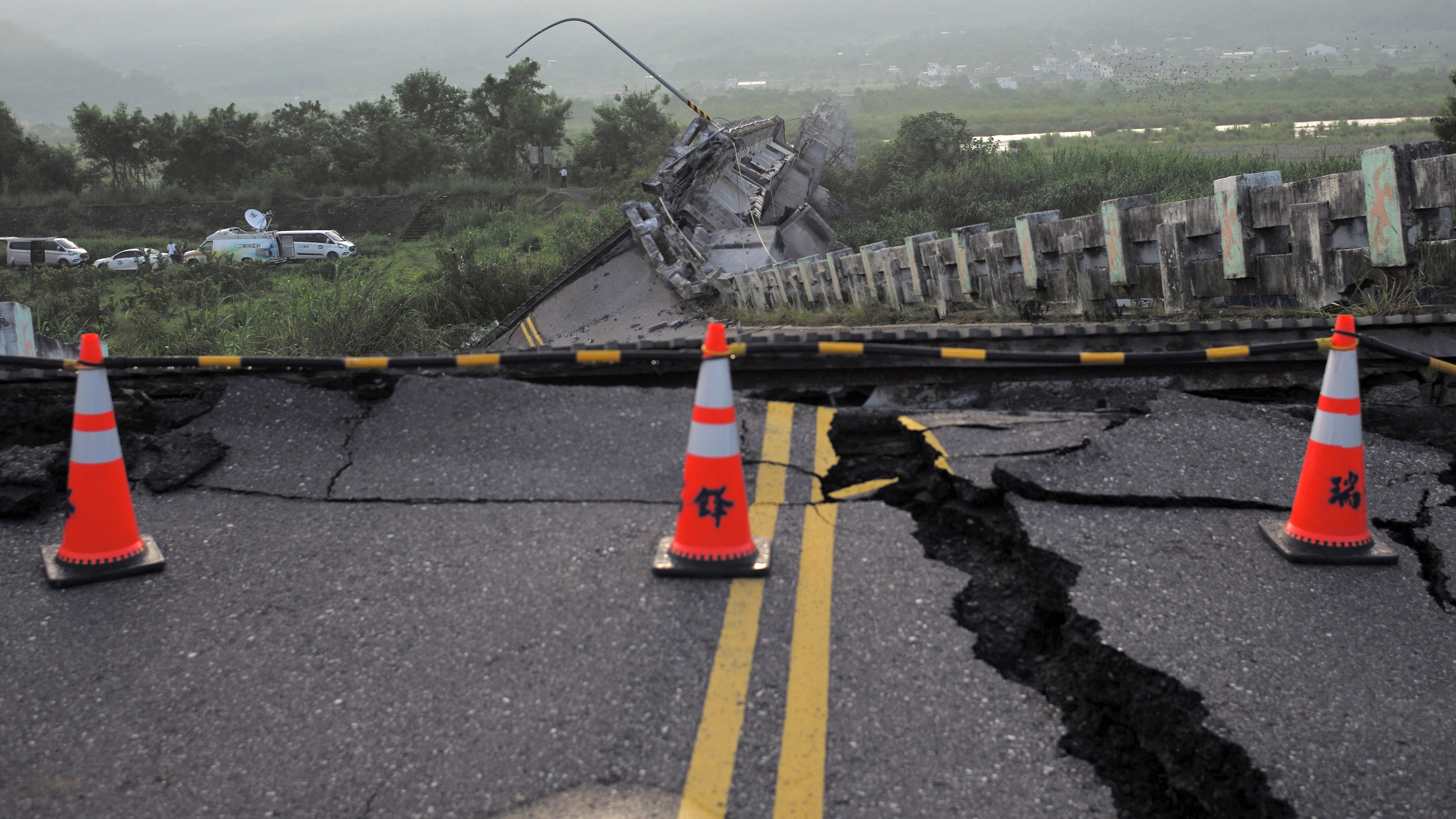 Photos: Powerful 6.9 earthquake topples bridges, buildings in