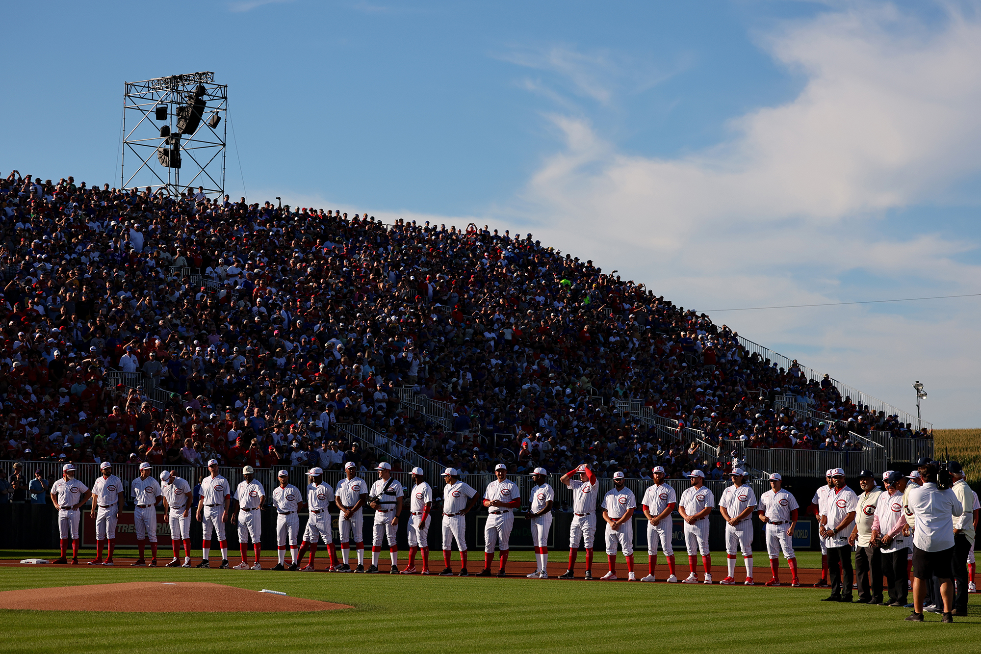 The Cubs bear cub and C logo on the jersey chest during the Chicago News  Photo - Getty Images